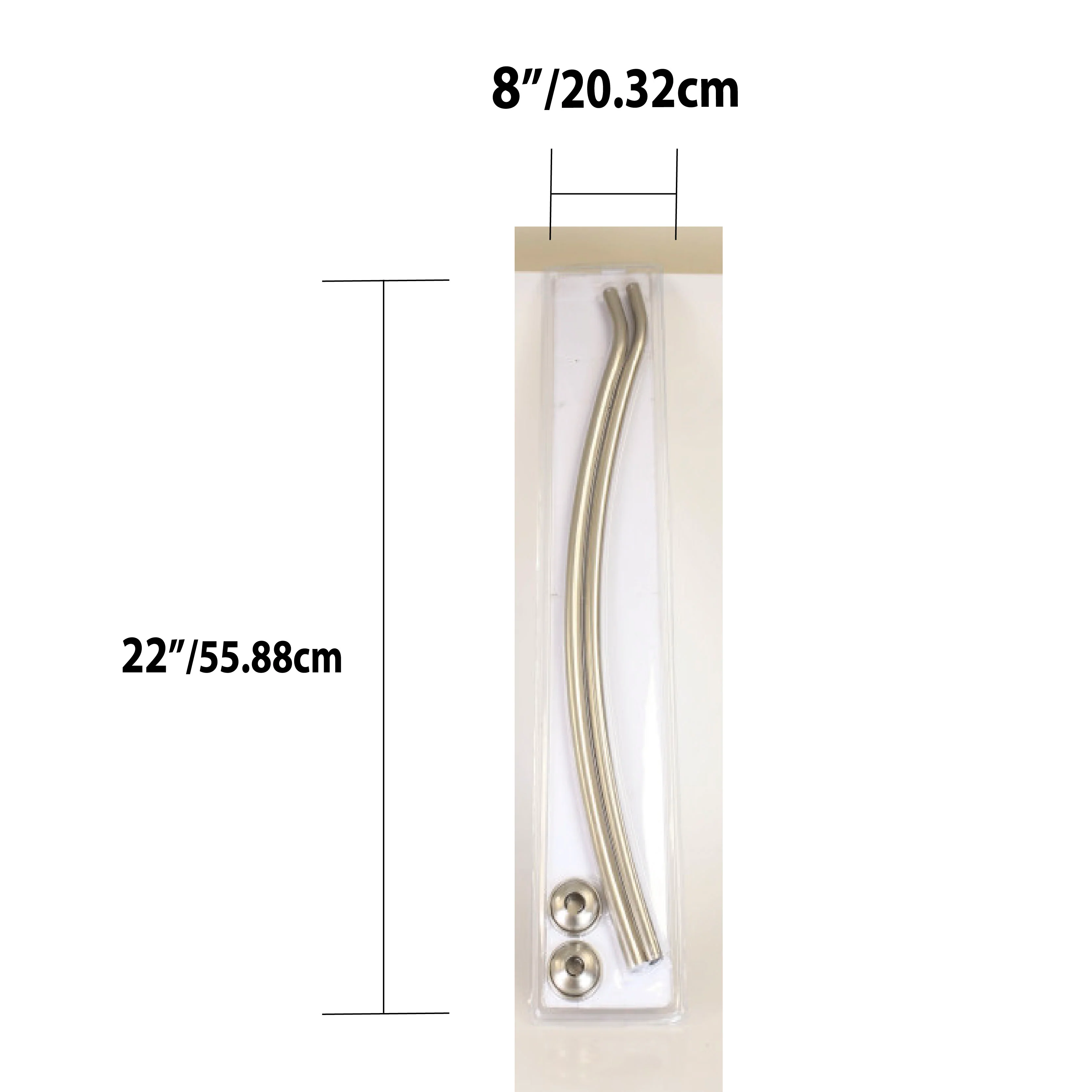 Home Basics Steel Curved Shower Rod, Satin Nickel, Adjusts 42-72 Inches - Image 3