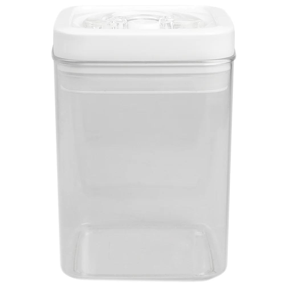 Home Basics Twist N’ Lock Square Food Storage Canister, Clear, 1.7 Liters - Image 3