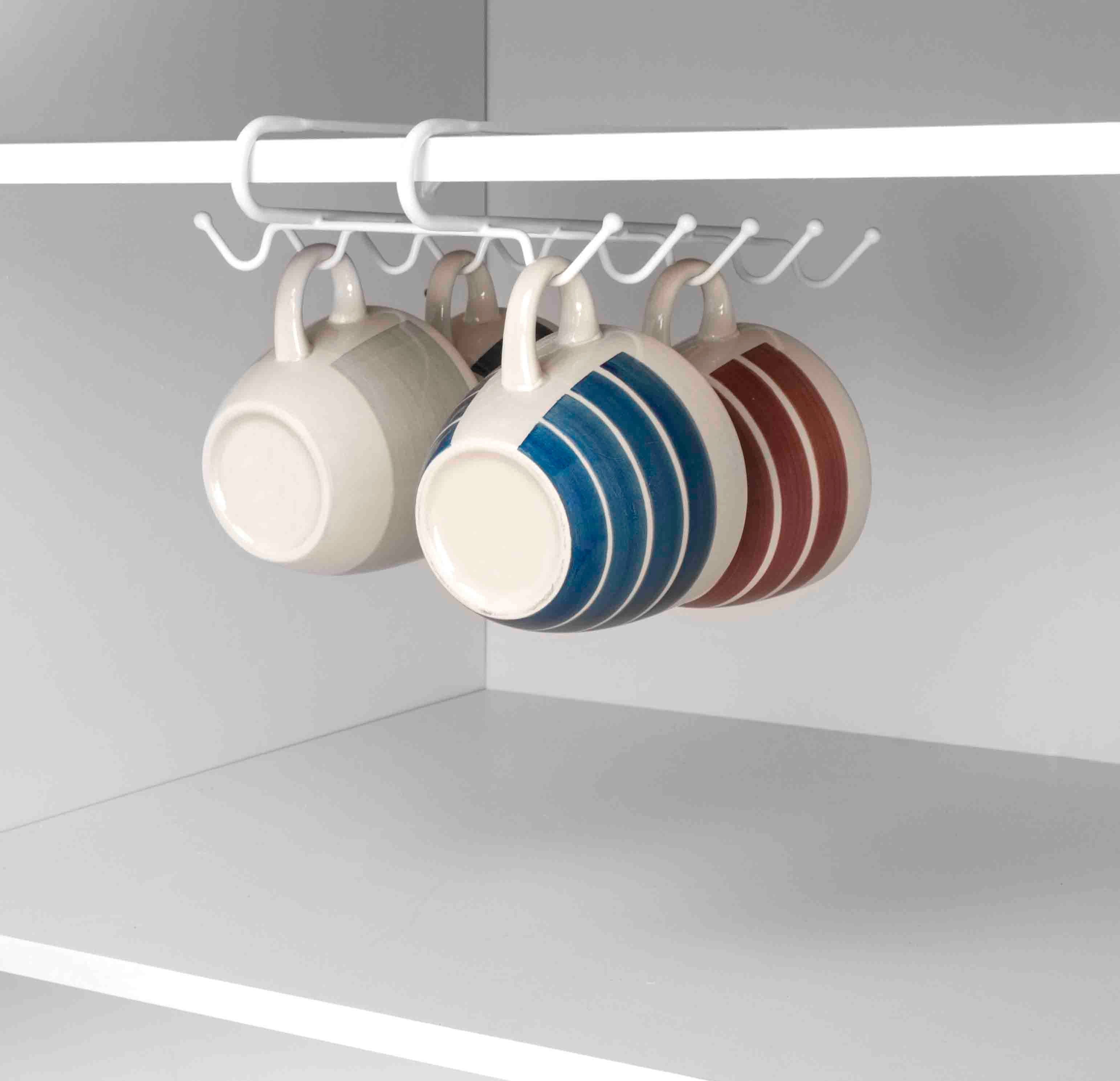Home Basics Under-the-Shelf Mug Rack