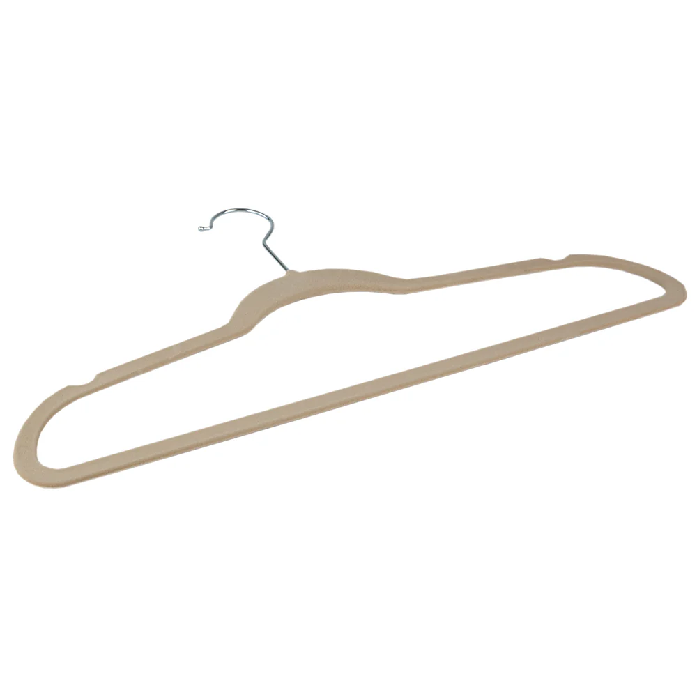 Home Basics Velvet Flocked Suit Hanger, (Pack of 25), Ivory - Image 2