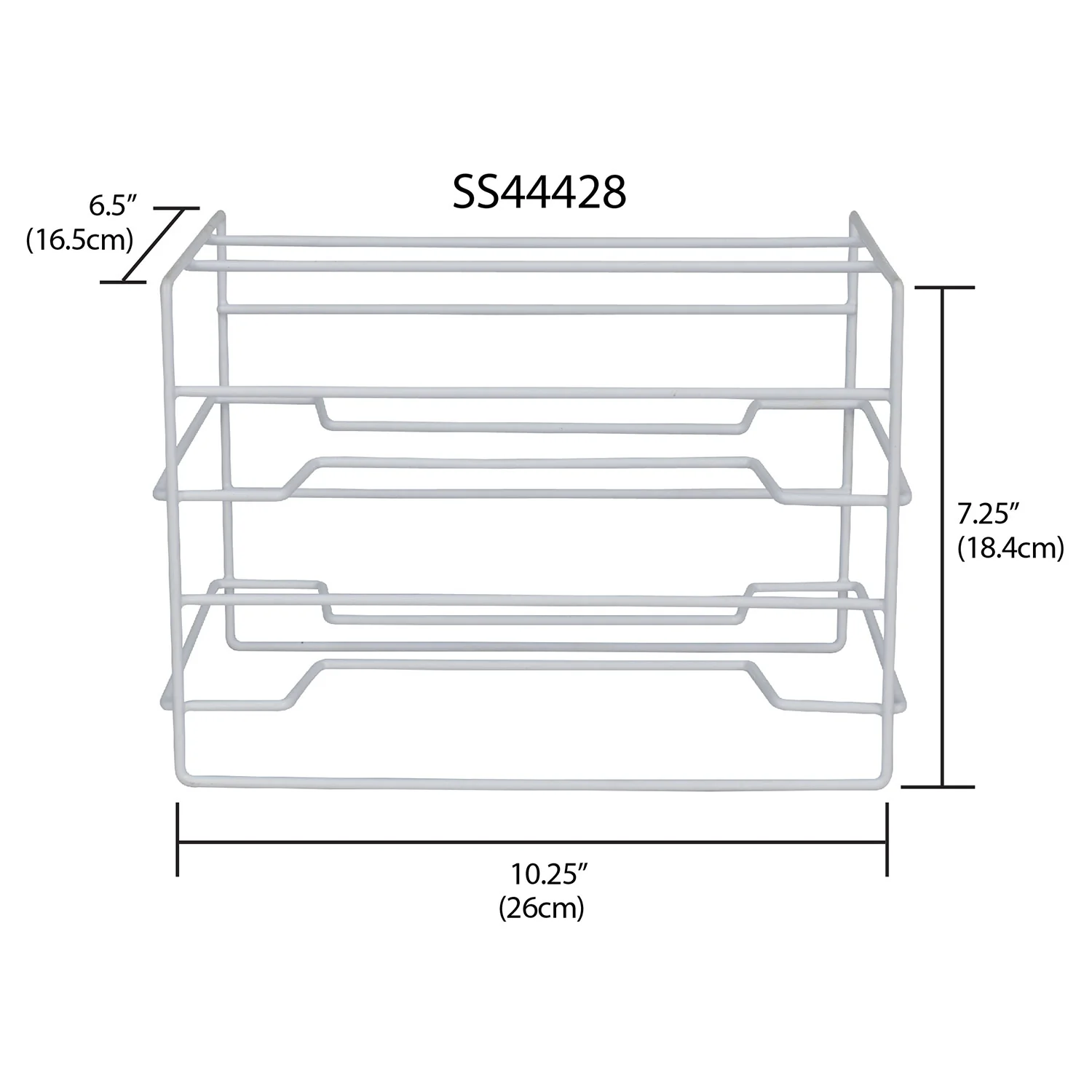 Home Basics Vinyl Wrap Organizer, White, 6.5x10.25x7.25 Inches - Image 3