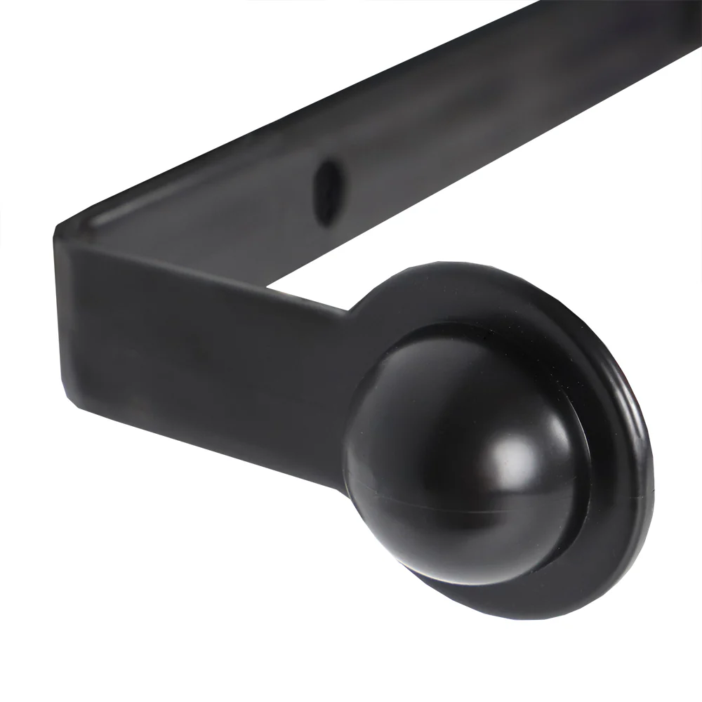 Home Basics Wall Mounted Plastic Paper Towel Holder, Black - Image 3