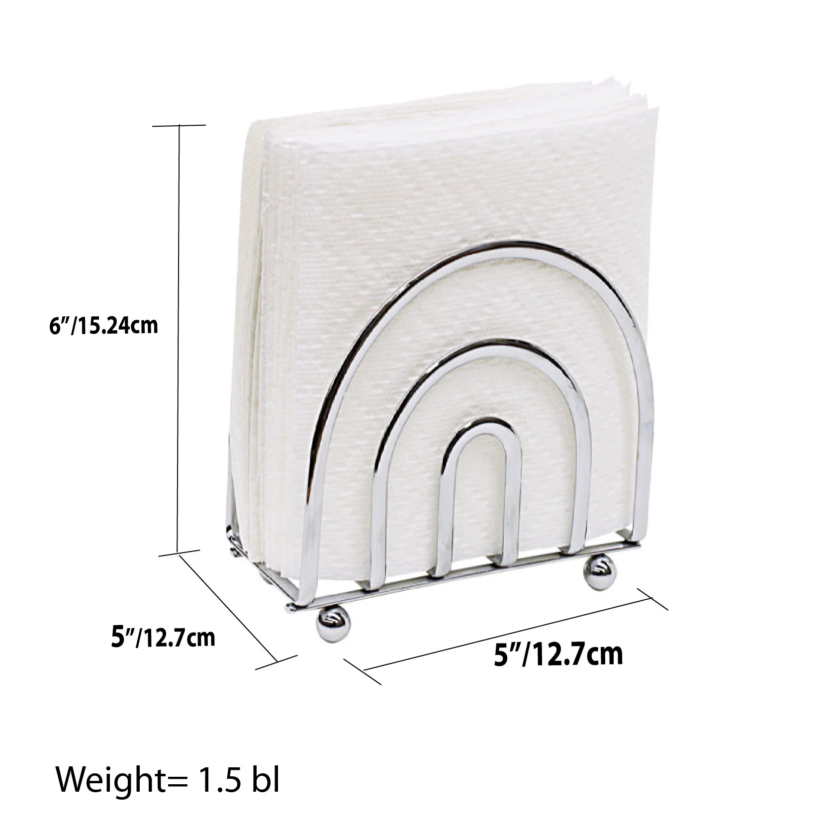 Home Basics Wire Collection Paper Towel Holder, Chrome - Image 5