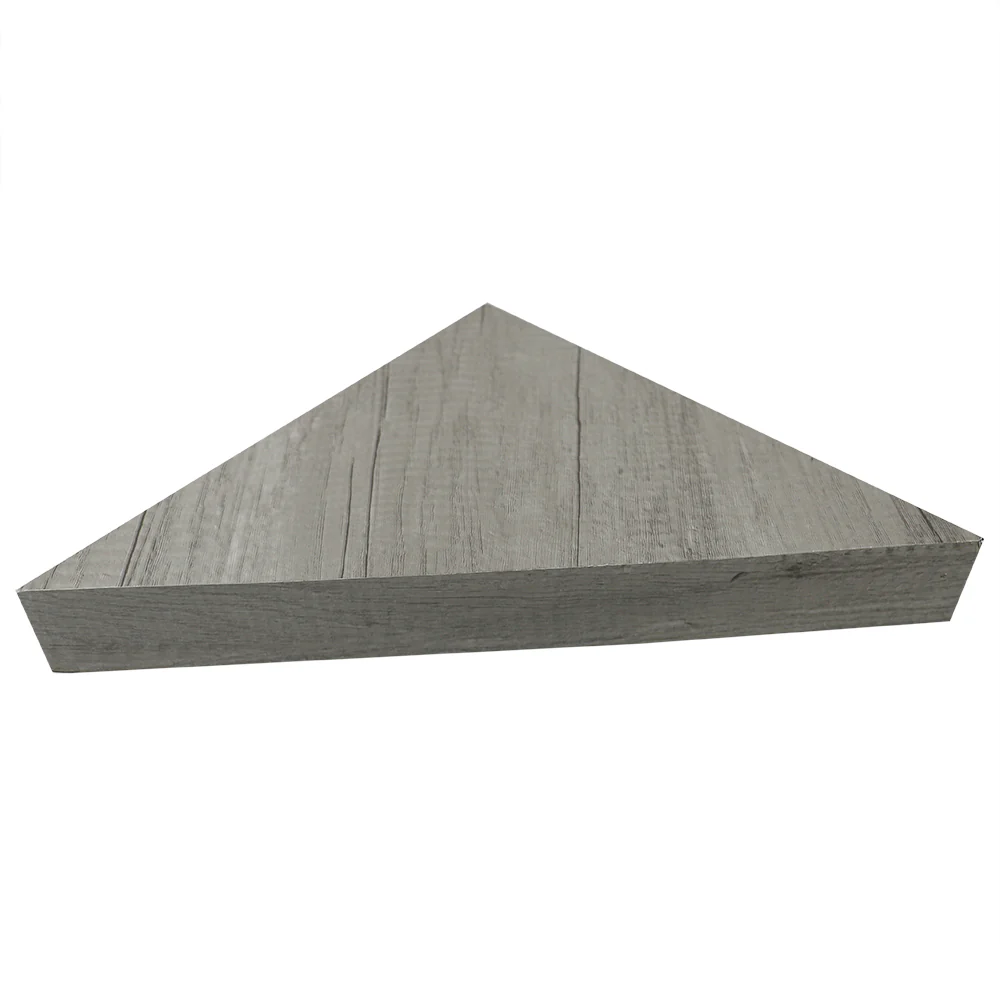 Home Basics Wood Corner Floating Shelf, Grey - Image 3