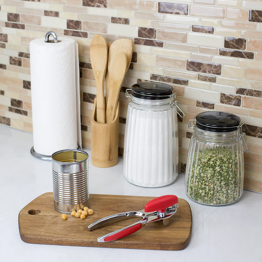 Home Basics Zinc Can Opener with Rubber Grip - Image 4