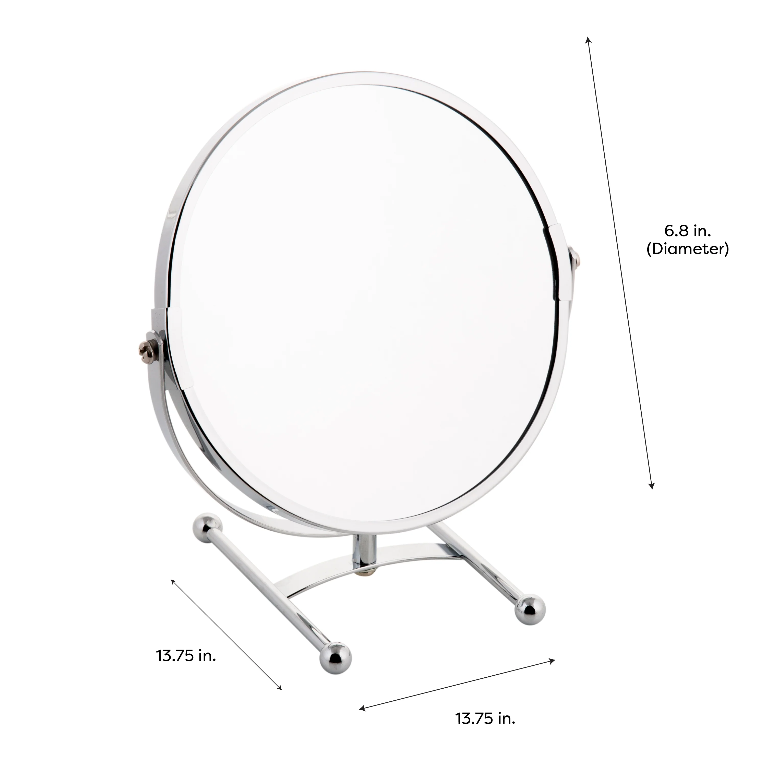 Home Details 5x Magnification Dual Sided 7" Vanity Mirror in Chrome - Image 4