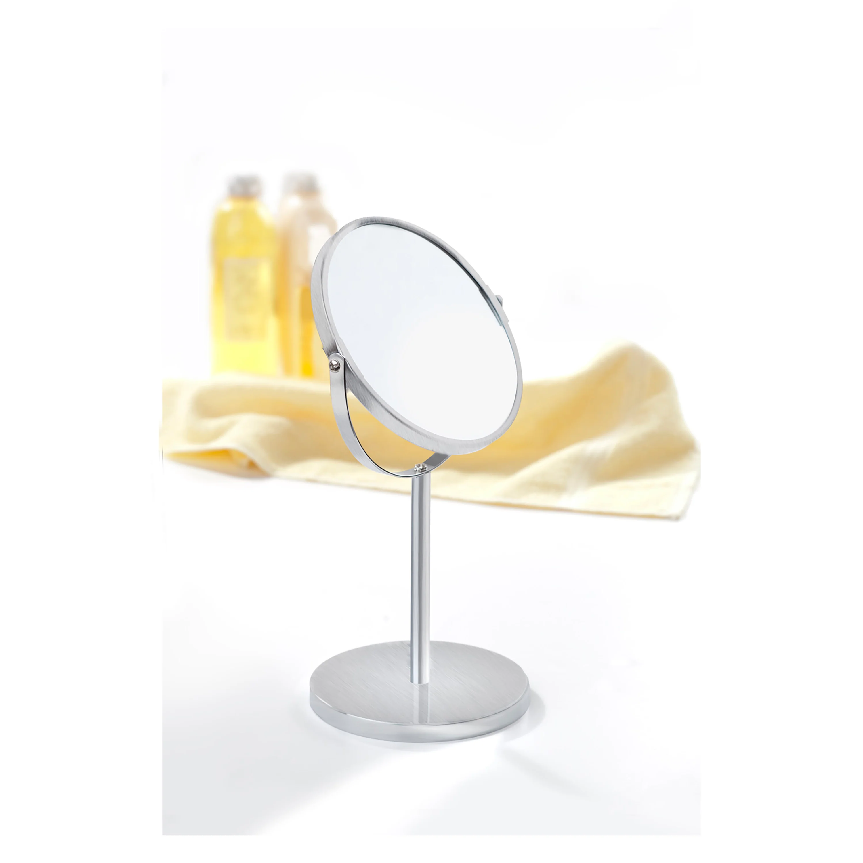 Home Details 7in Dual Sided 5X Magnification Vanity Mirror in Satin - Image 2