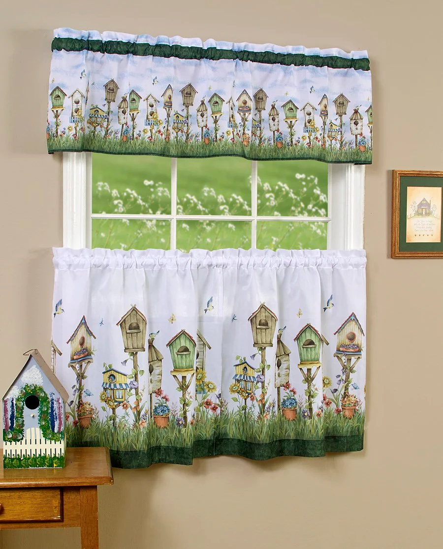 Home Sweet Home Kitchen Curtain, 58x13 & 58x36 Inches - Image 3