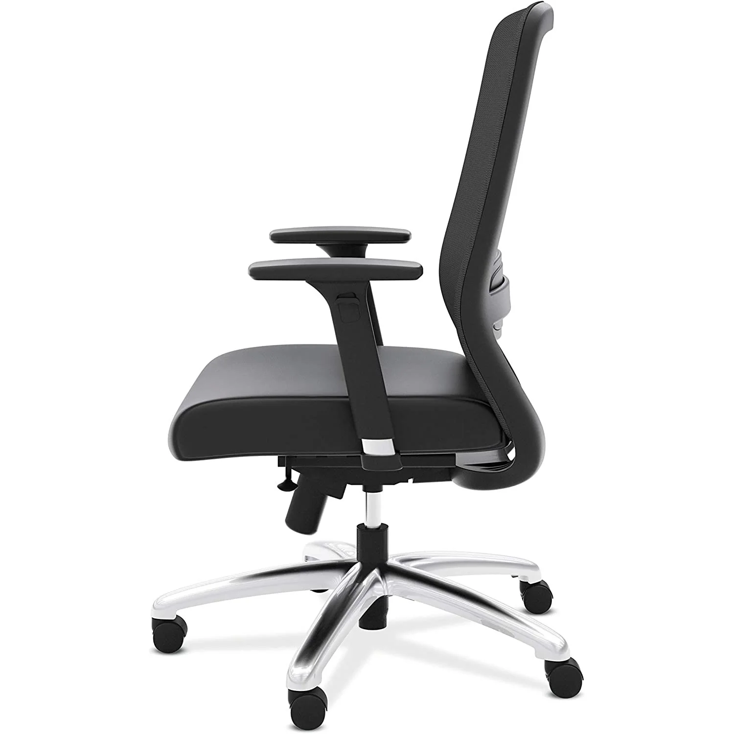 HON Exposure Task Mesh High-Back Computer Chair with Leather Seat, Black - Image 4
