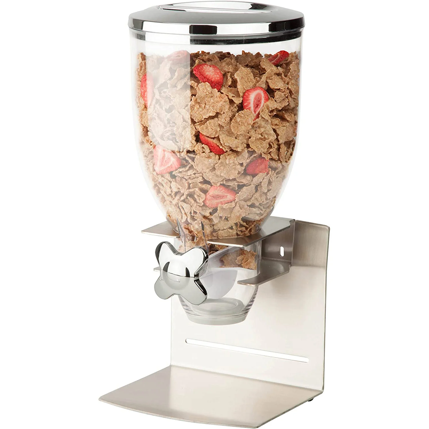 Honey-Can-Do Pro Single Dry Food Dispenser, Silver, 17.5 Ounces