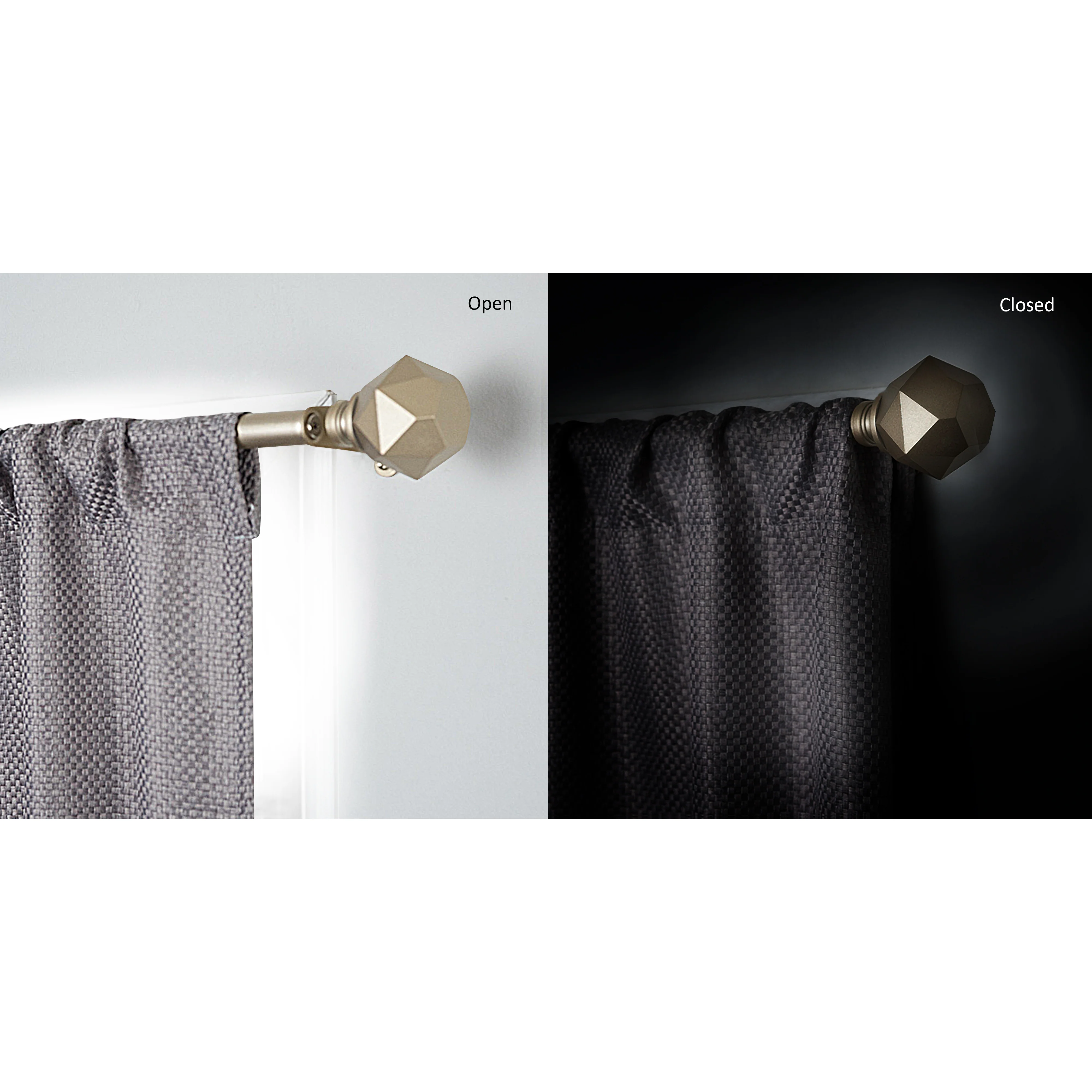 Innovative Decorative Room Darkening Wrap Around Curtain Rod and Finial, Bailey - Image 6