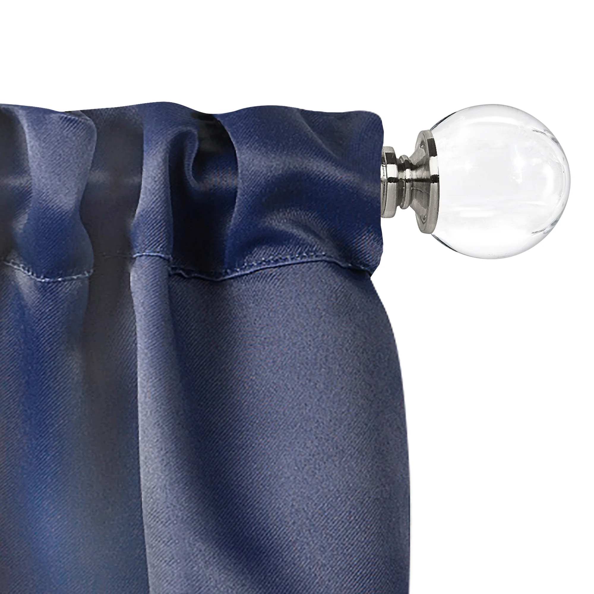 Innovative Decorative Room Darkening Wrap Around Curtain Rod and Finial, Jade - Image 10