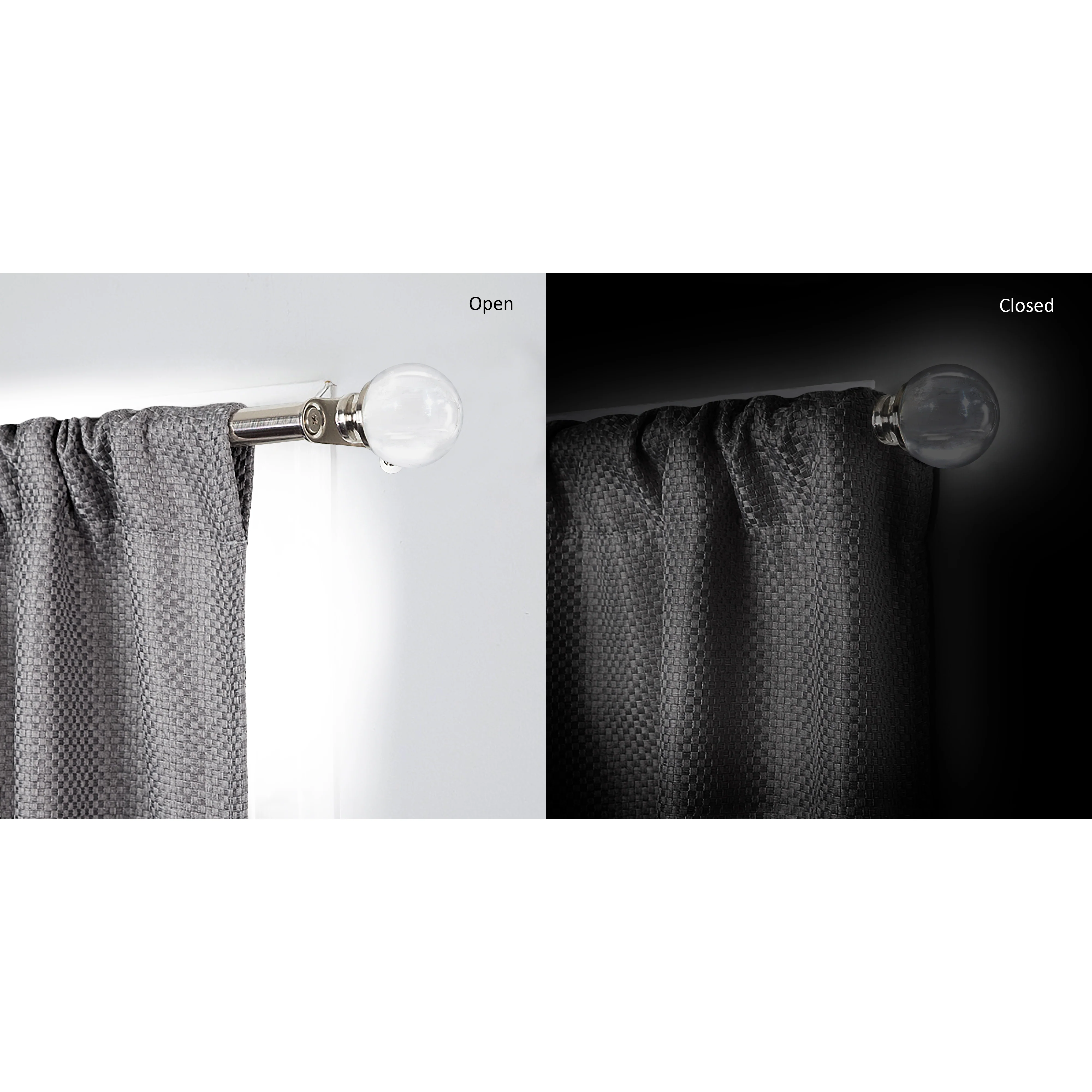 Innovative Decorative Room Darkening Wrap Around Curtain Rod and Finial, Jade - Image 17