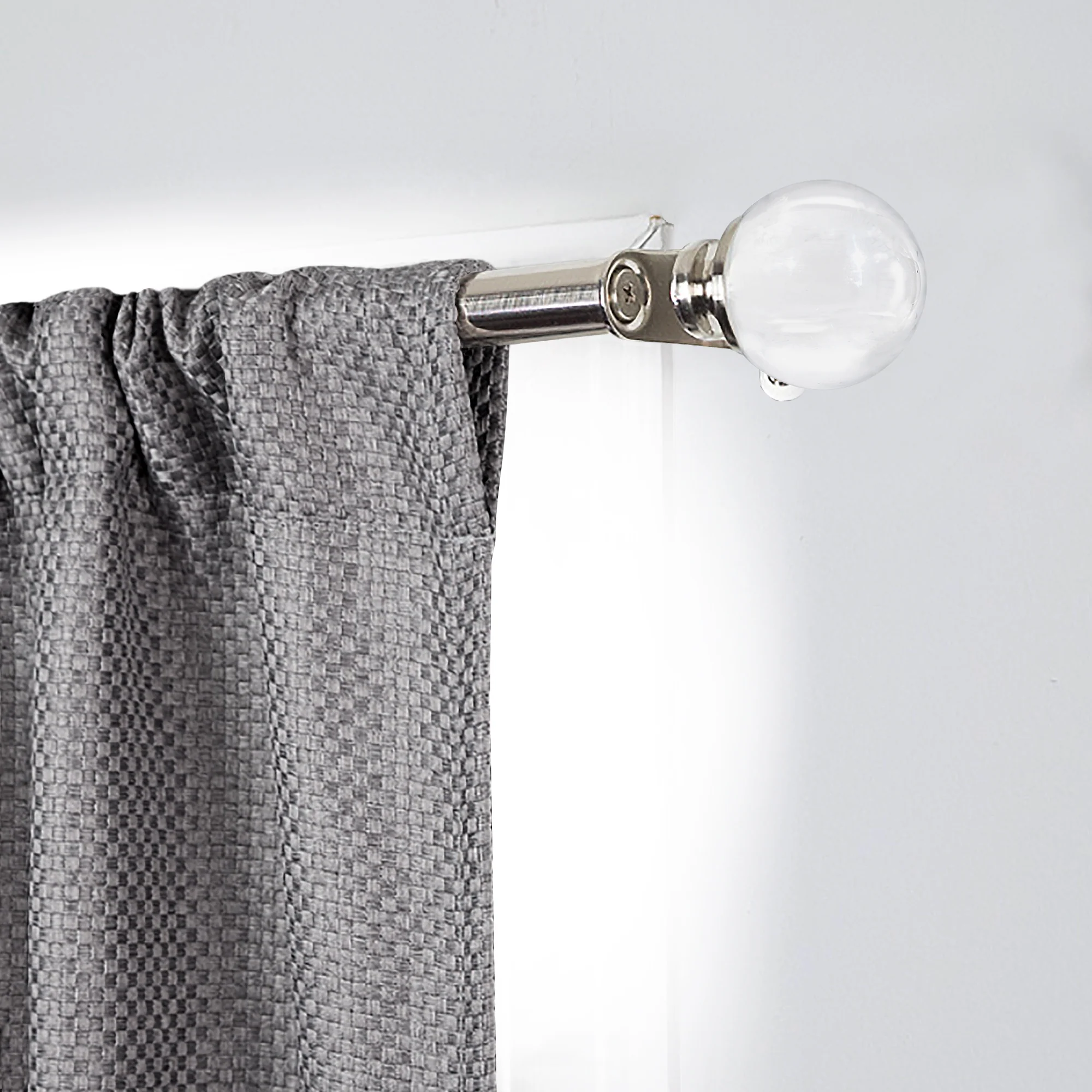 Innovative Decorative Room Darkening Wrap Around Curtain Rod and Finial, Jade - Image 7