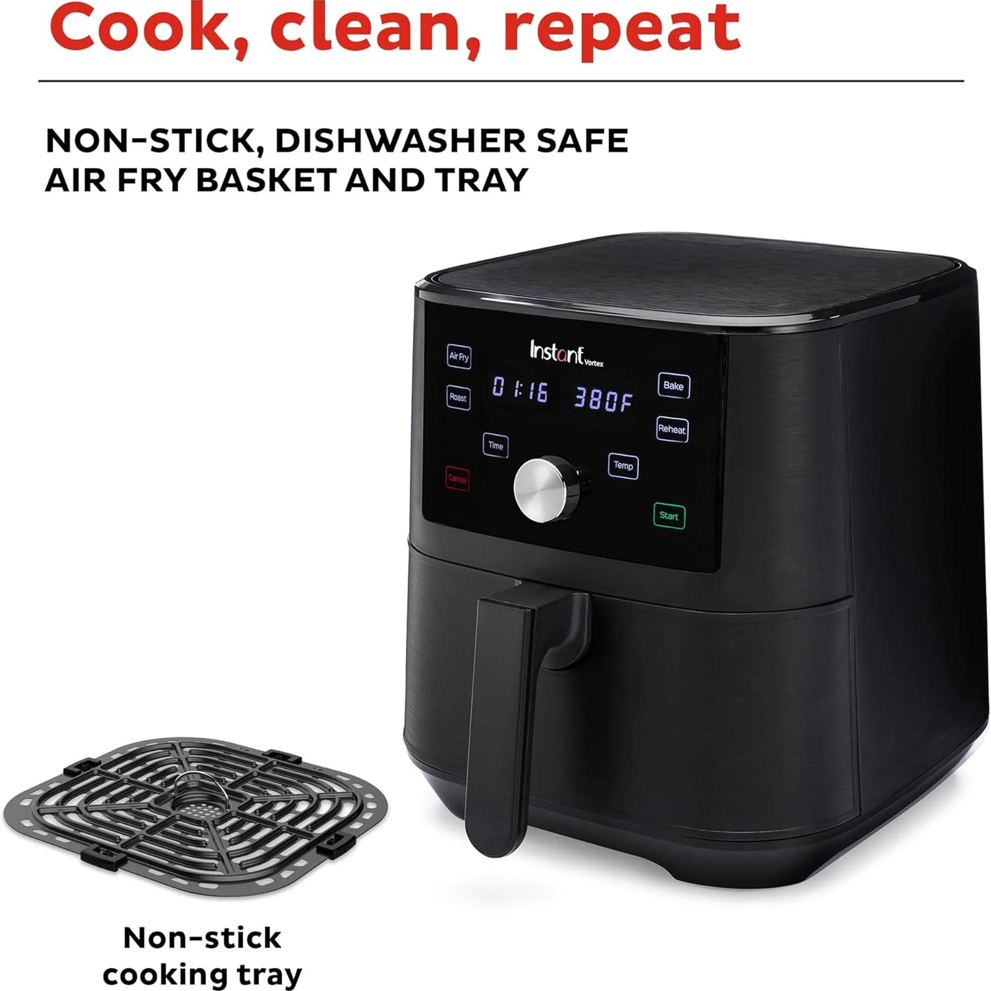 Instant Pot Vortex 4 In 1 Function Air Fryer Oven, 4 Quart, Black - Image 6
