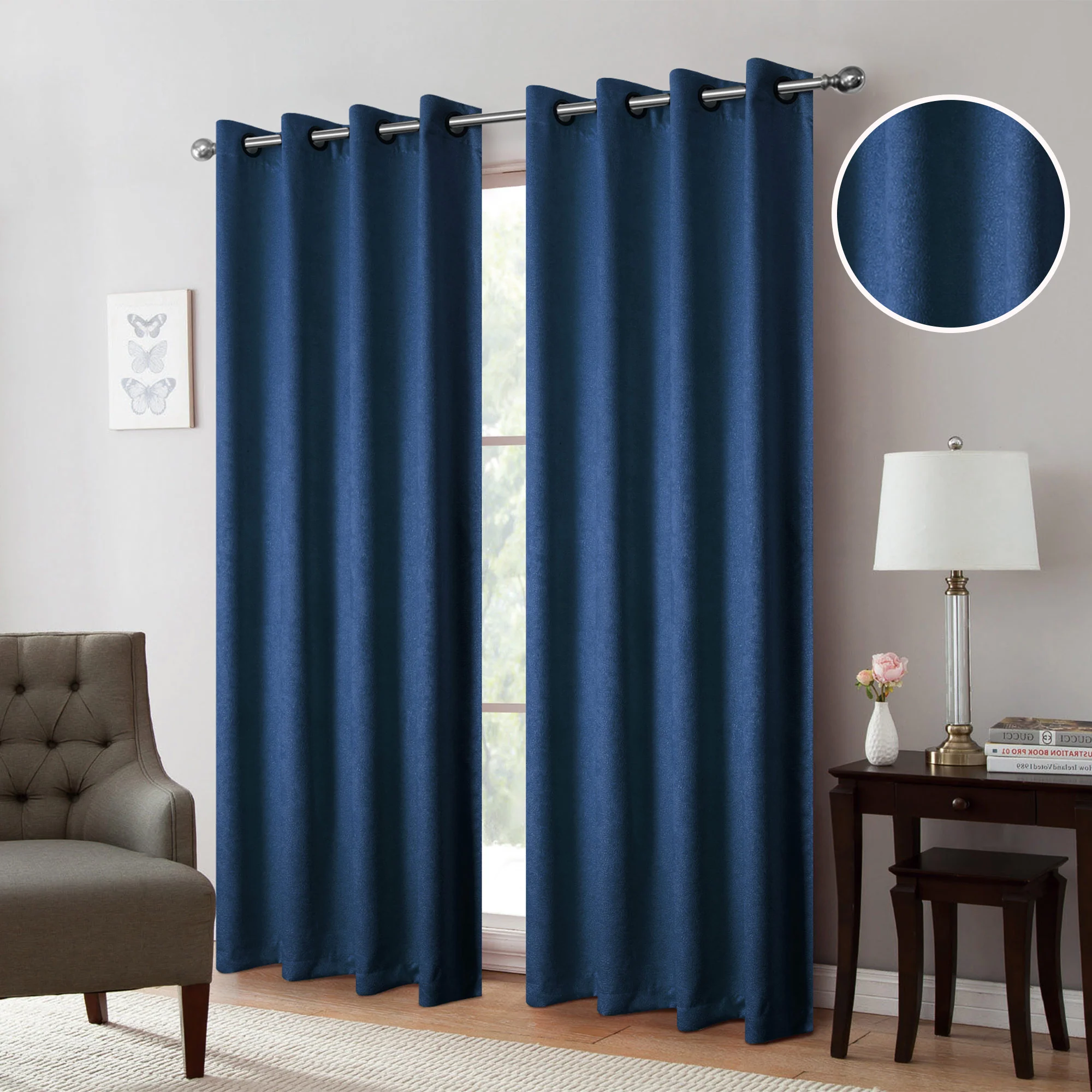 Isla Thermal Room Darkening Grommet Window Panel, 54x84 Inches - Image 7