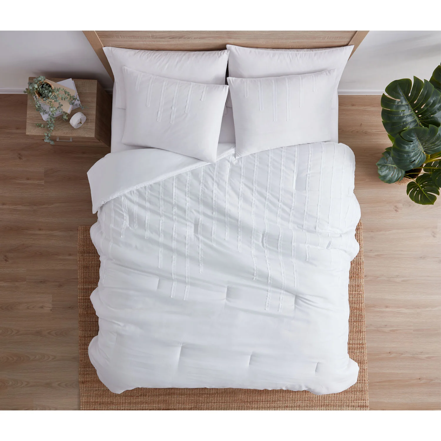 Jade + Oake Ridney Textured Stripe Soft Microfiber Comforter Set - Image 11