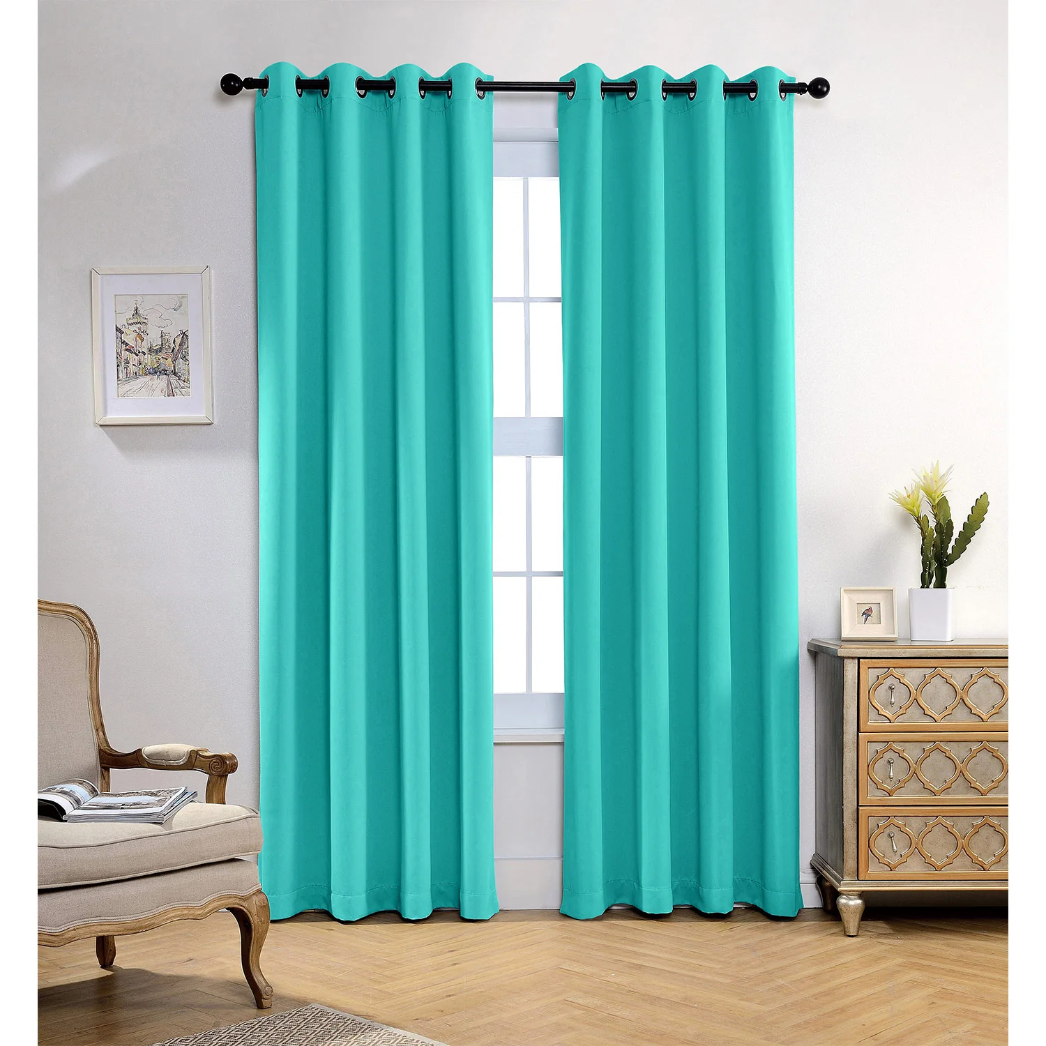 Jeannie Room Darkening Grommet Window Panel, 54x63 Inches - Image 9
