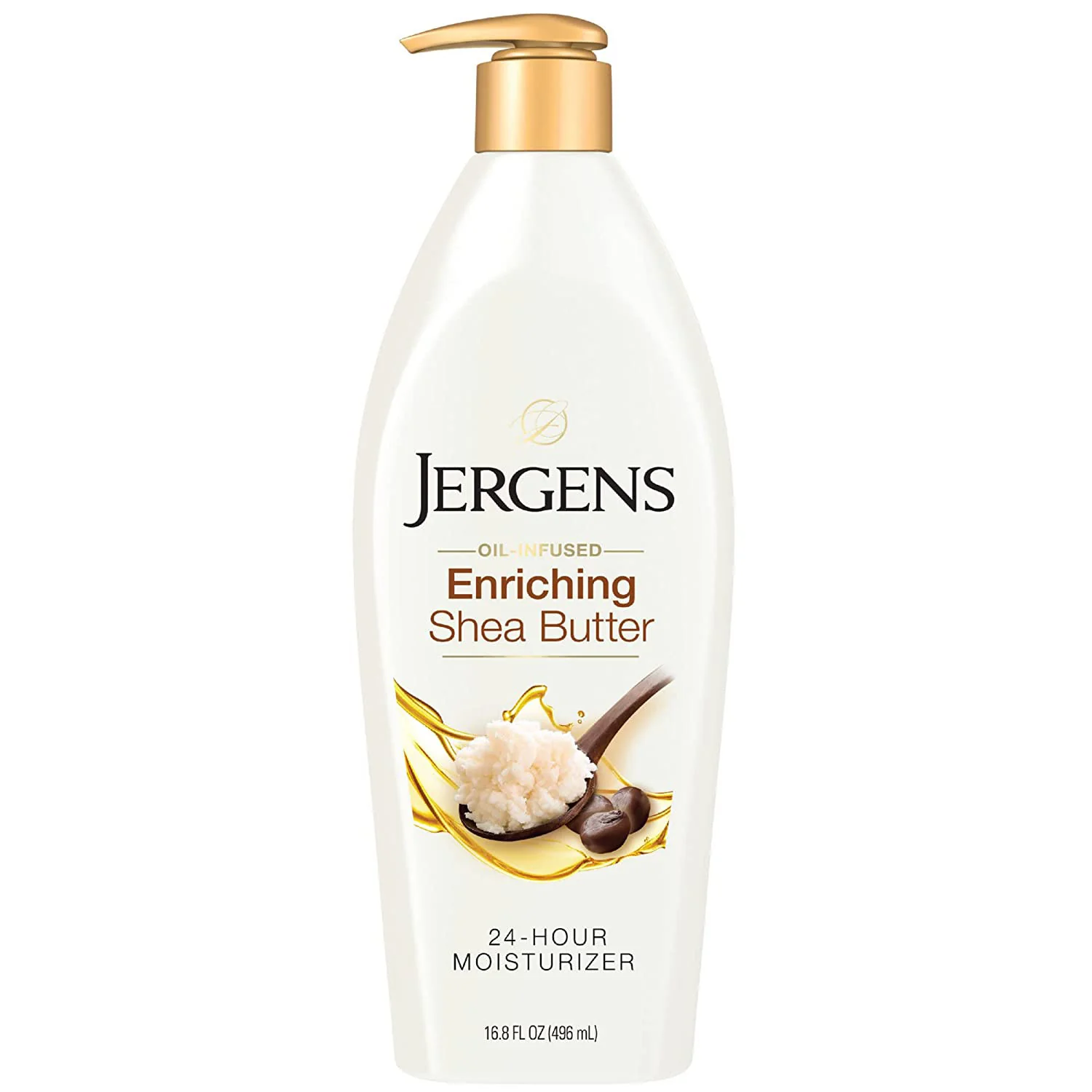 Jergens Shea Butter Body Lotion, Deep Conditioning Moisturizer, 16.8 Ounces