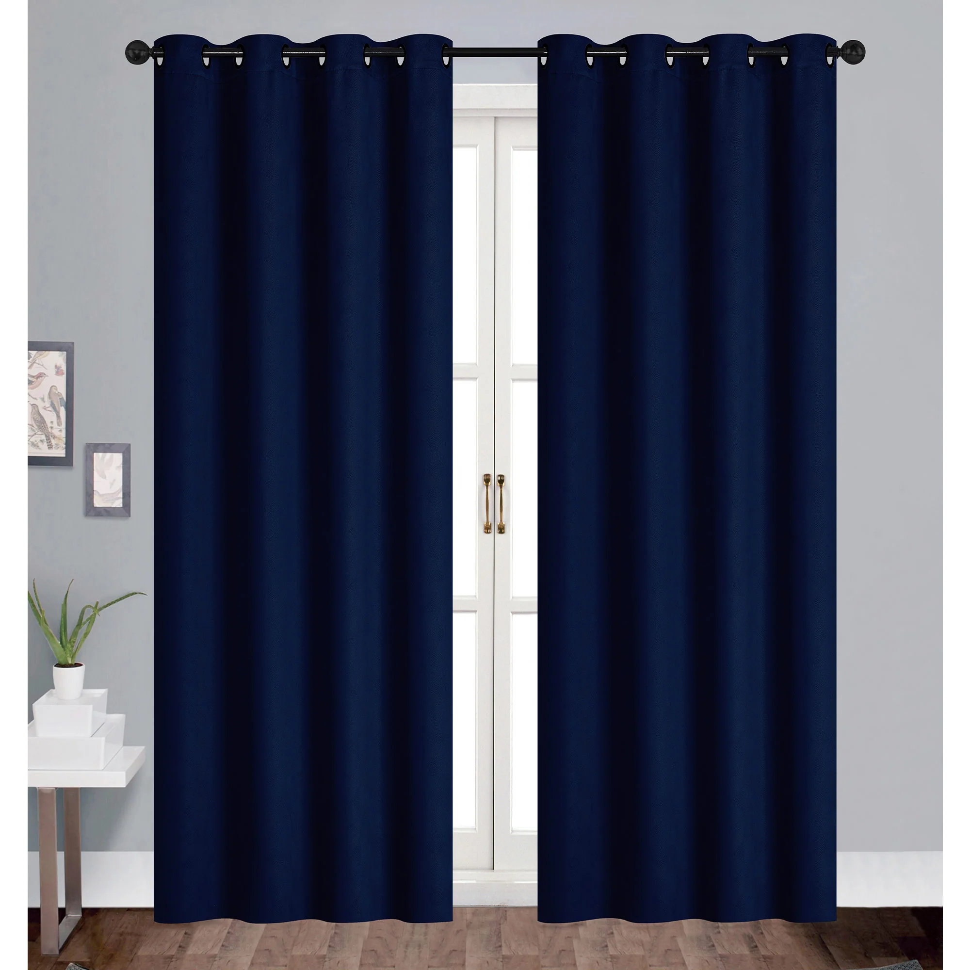 Jones Embossed Geo Room Darkening Grommet Window Panel, 54x84 Inches - Image 5