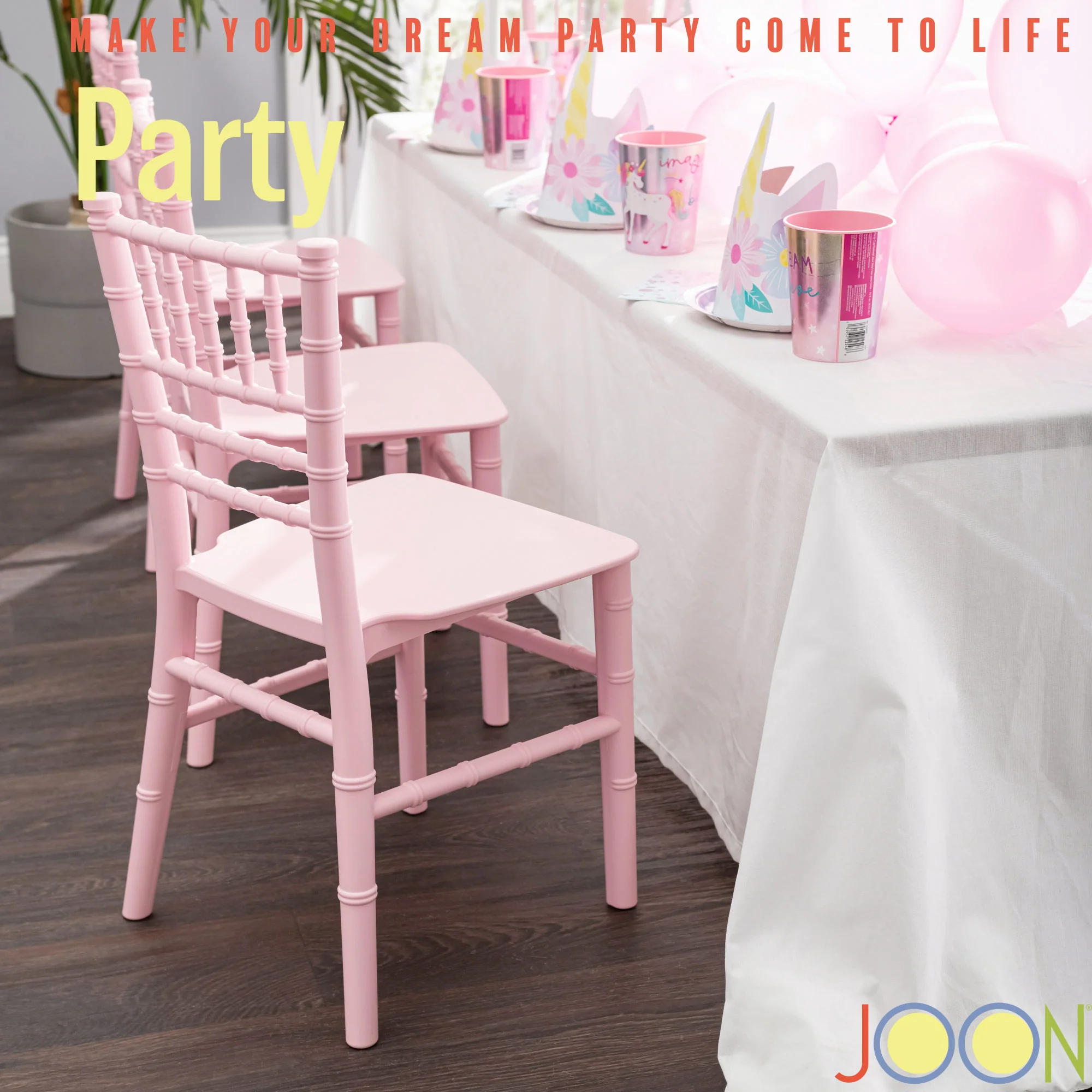 JOON 2 Pack Kids Tiffany Chiavari Chairs, 25x13x14.5 Inches - Image 11