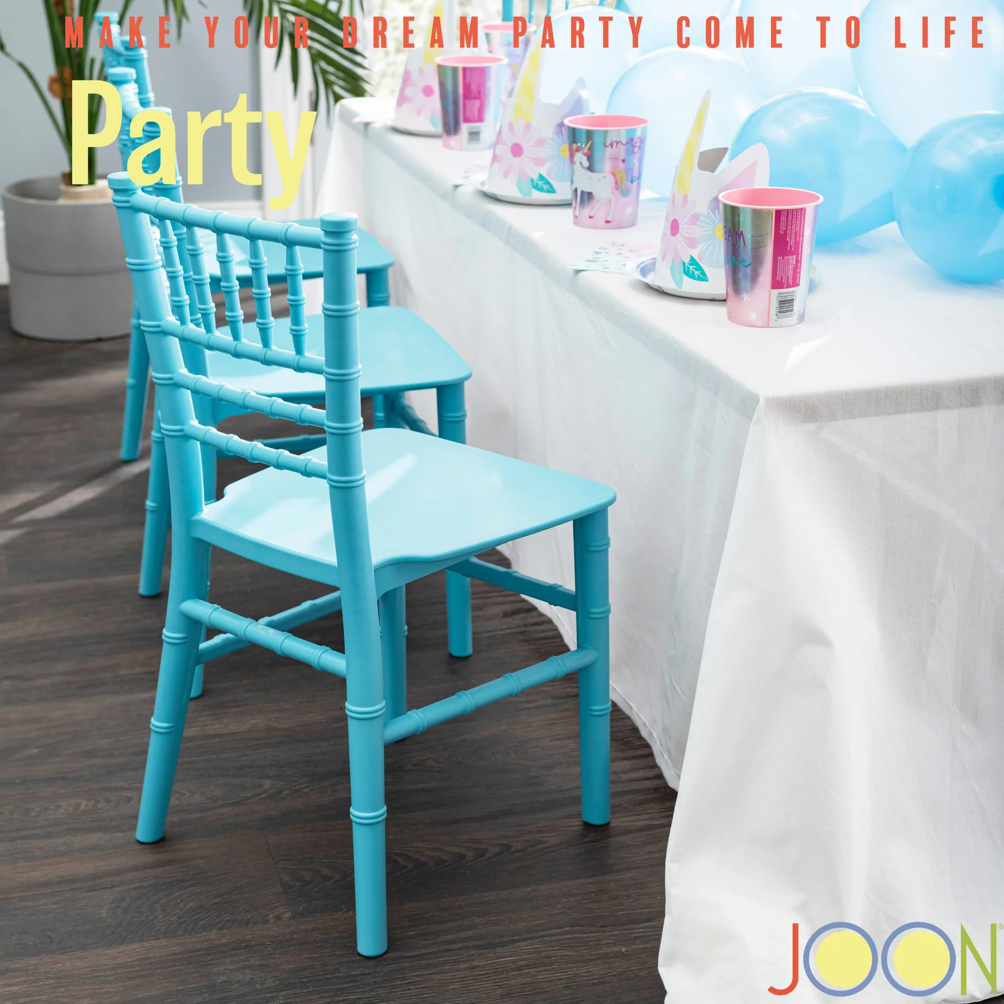 JOON 2 Pack Kids Tiffany Chiavari Chairs, 25x13x14.5 Inches - Image 7