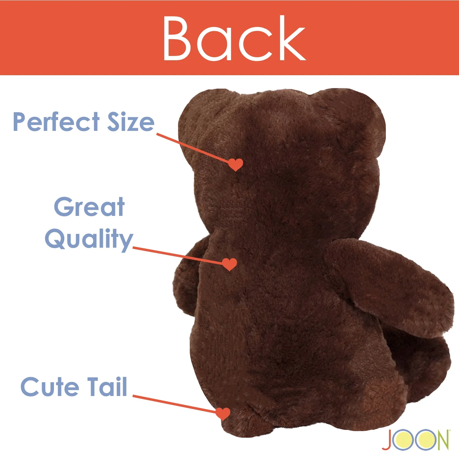 JOON Mini Teddy Bear, Dark Brown, 13 Inches - Image 3