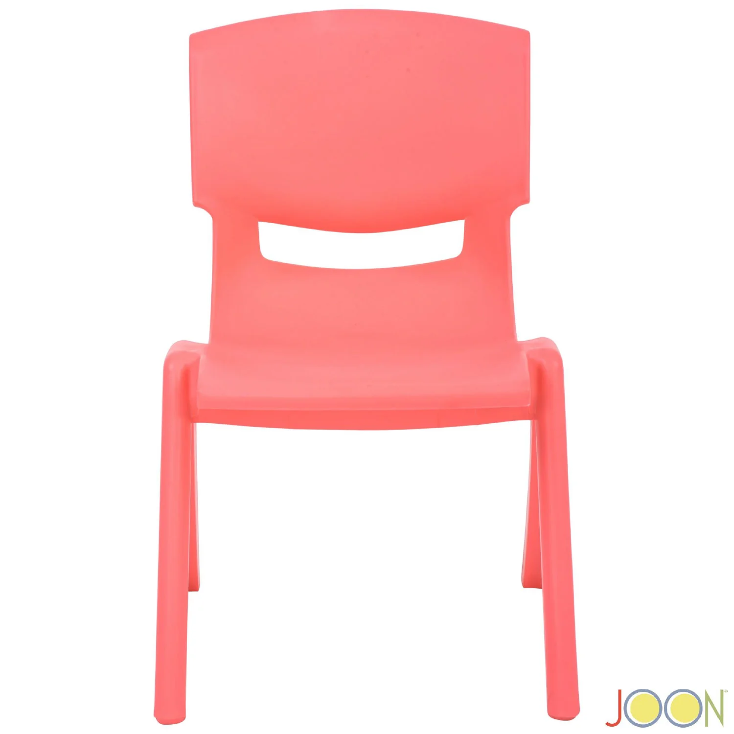 JOON Stackable Plastic Kids Learning Chairs, Coral, 20.5x12.75X11 Inches, 2-Pack (Pack of 2) - Image 4