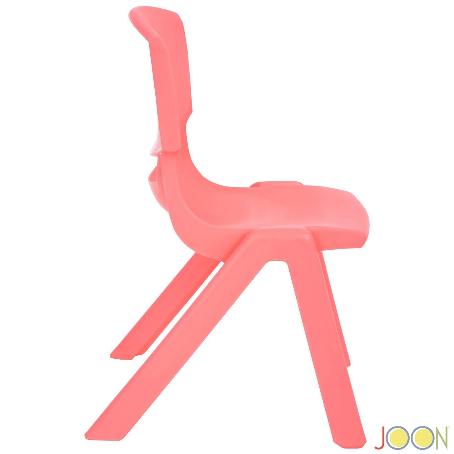 JOON Stackable Plastic Kids Learning Chairs, Coral, 20.5x12.75X11 Inches, 2-Pack (Pack of 2) - Image 5