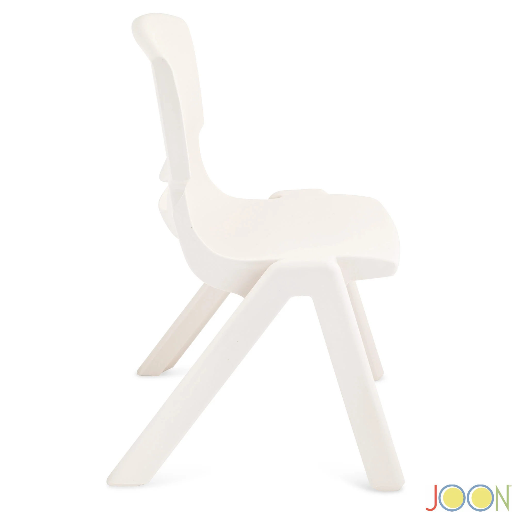 JOON Stackable Plastic Kids Learning Chairs, Ivory, 20.5x12.75X11 Inches, 2-Pack (Pack of 2) - Image 6