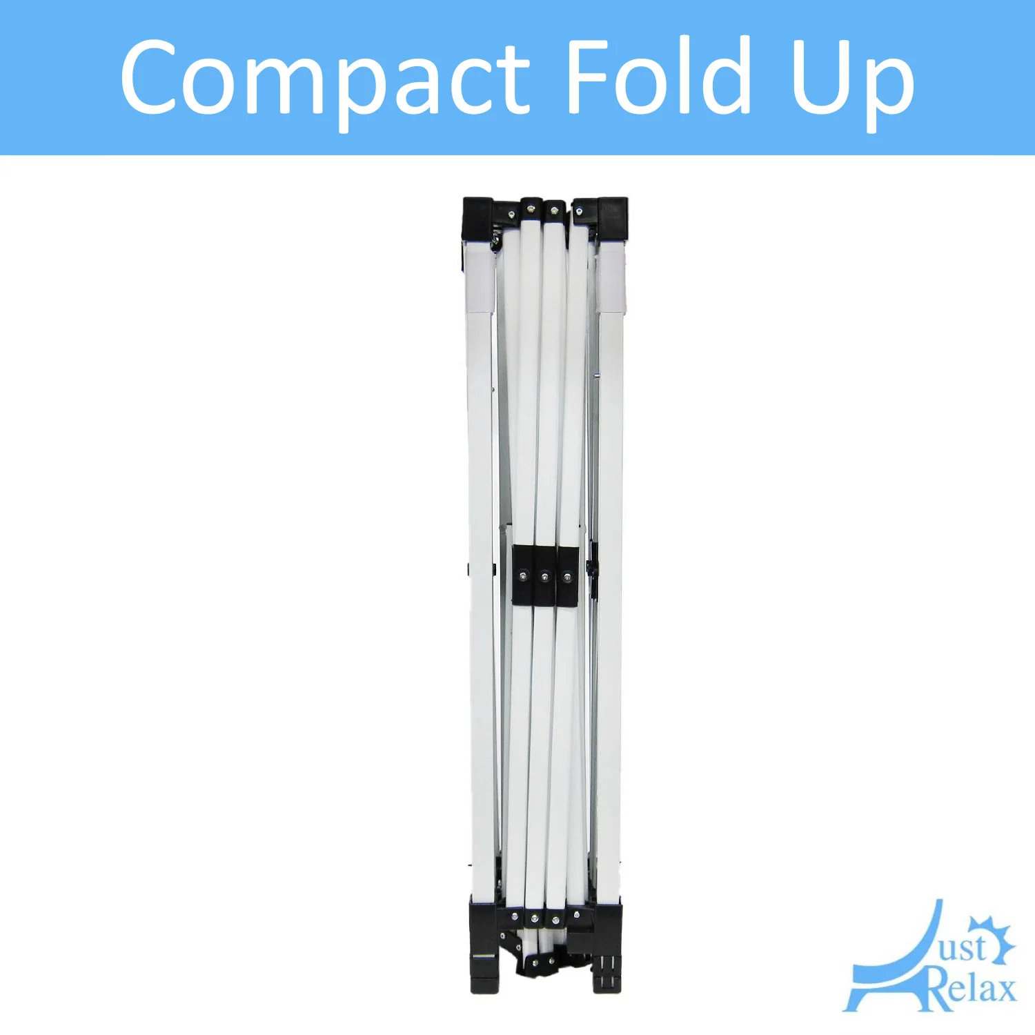 Just Relax Compact Travel Ready Canopy Tent With Case, White, 10x10 Feet - Image 5