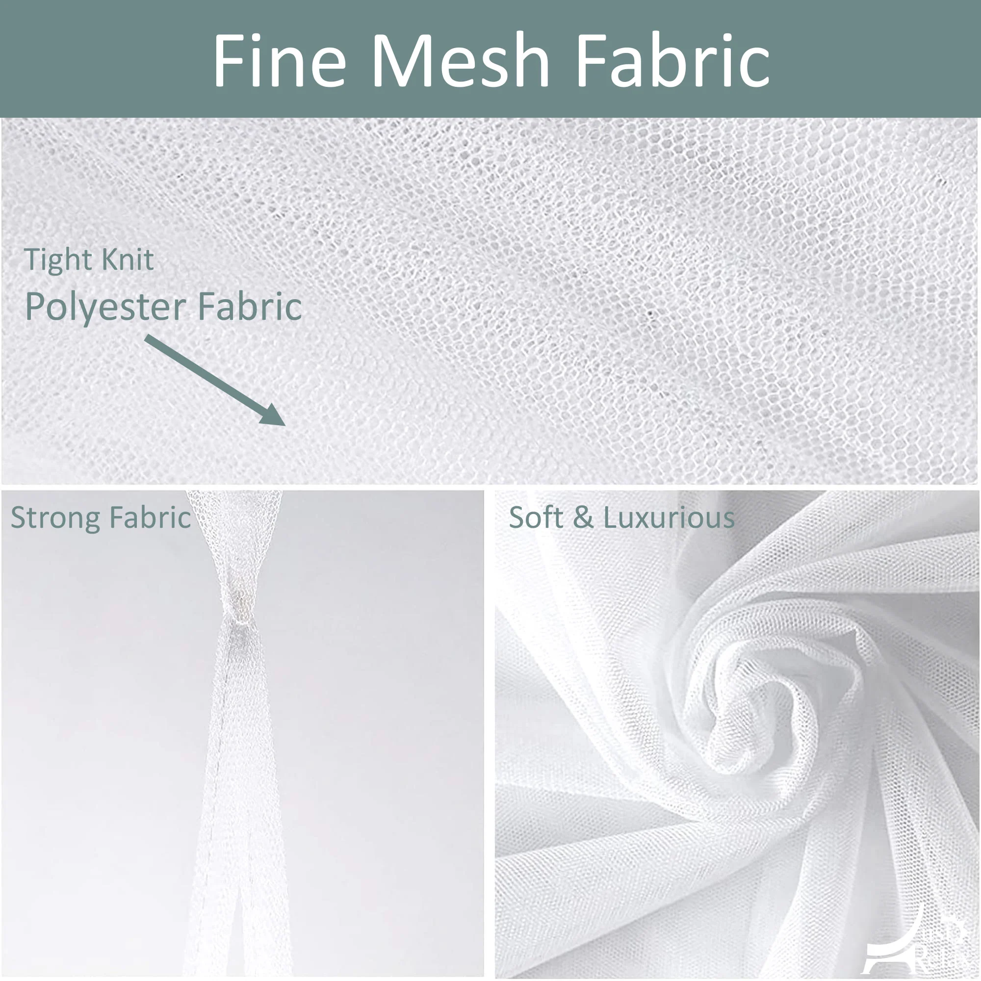 Just Relax Elegant Mosquito Net Bed Canopy Set, White, Twin-Full - Image 6