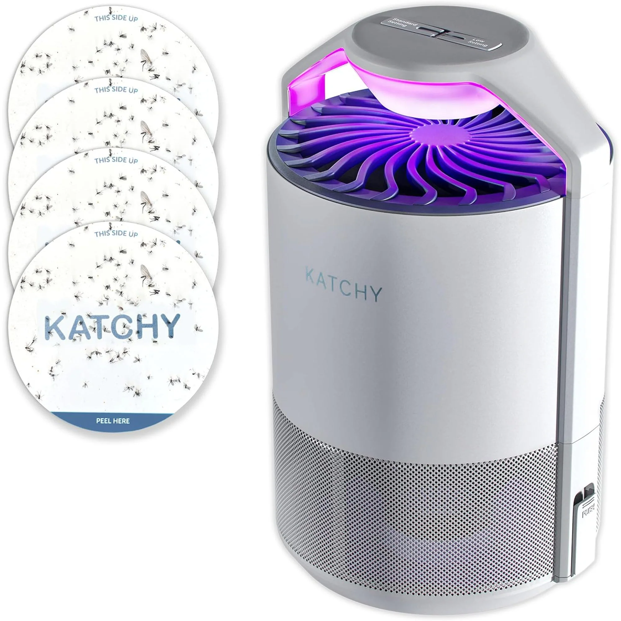 Katchy Indoor Catcher and Killer Insect Trap, White, 9x4.3 Inches