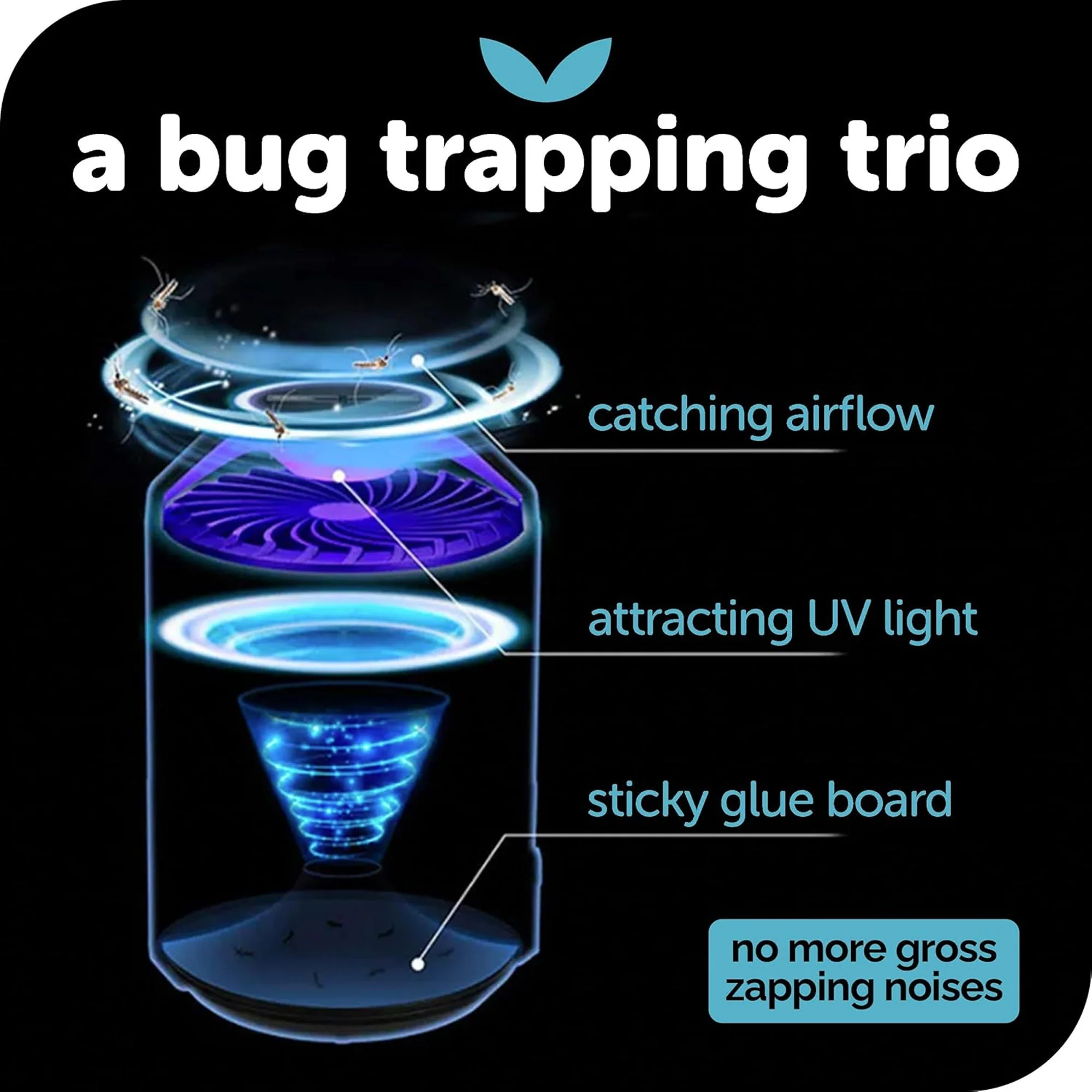Katchy Indoor Catcher and Killer Insect Trap, White, 9x4.3 Inches - Image 3