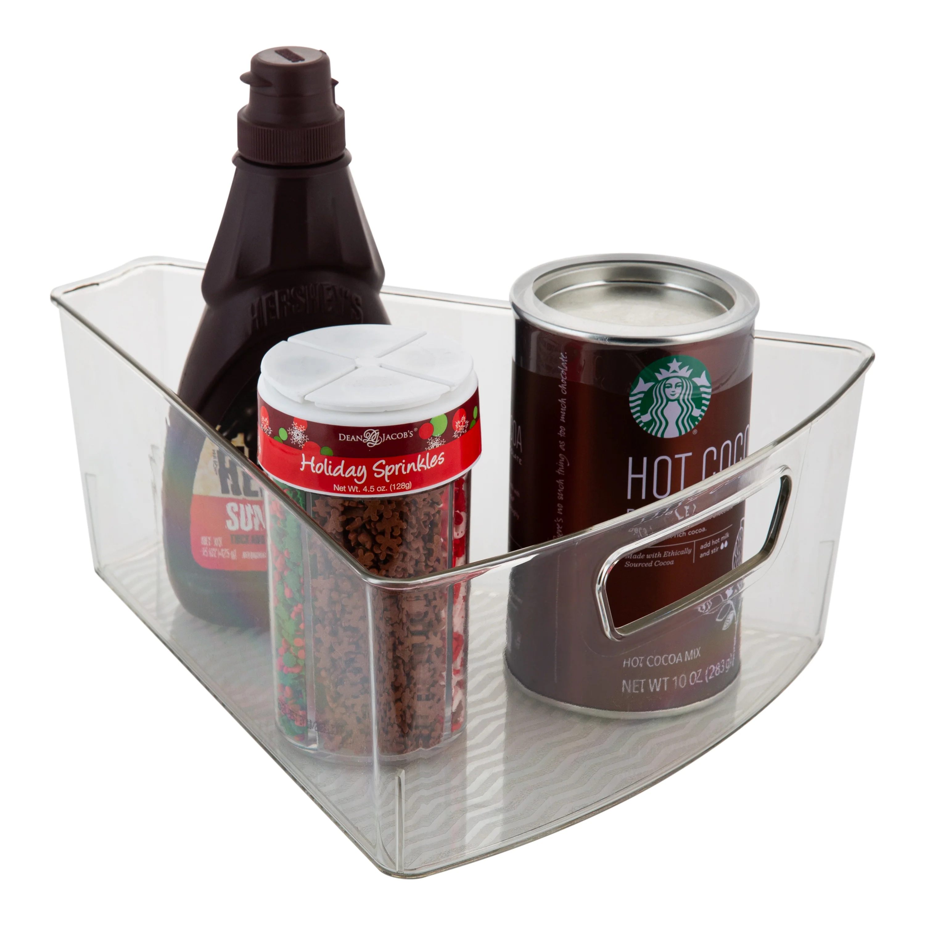 Kitchen Details 2 Pack Triangular Lazy Susan Organizer Bins in Clear - Image 2