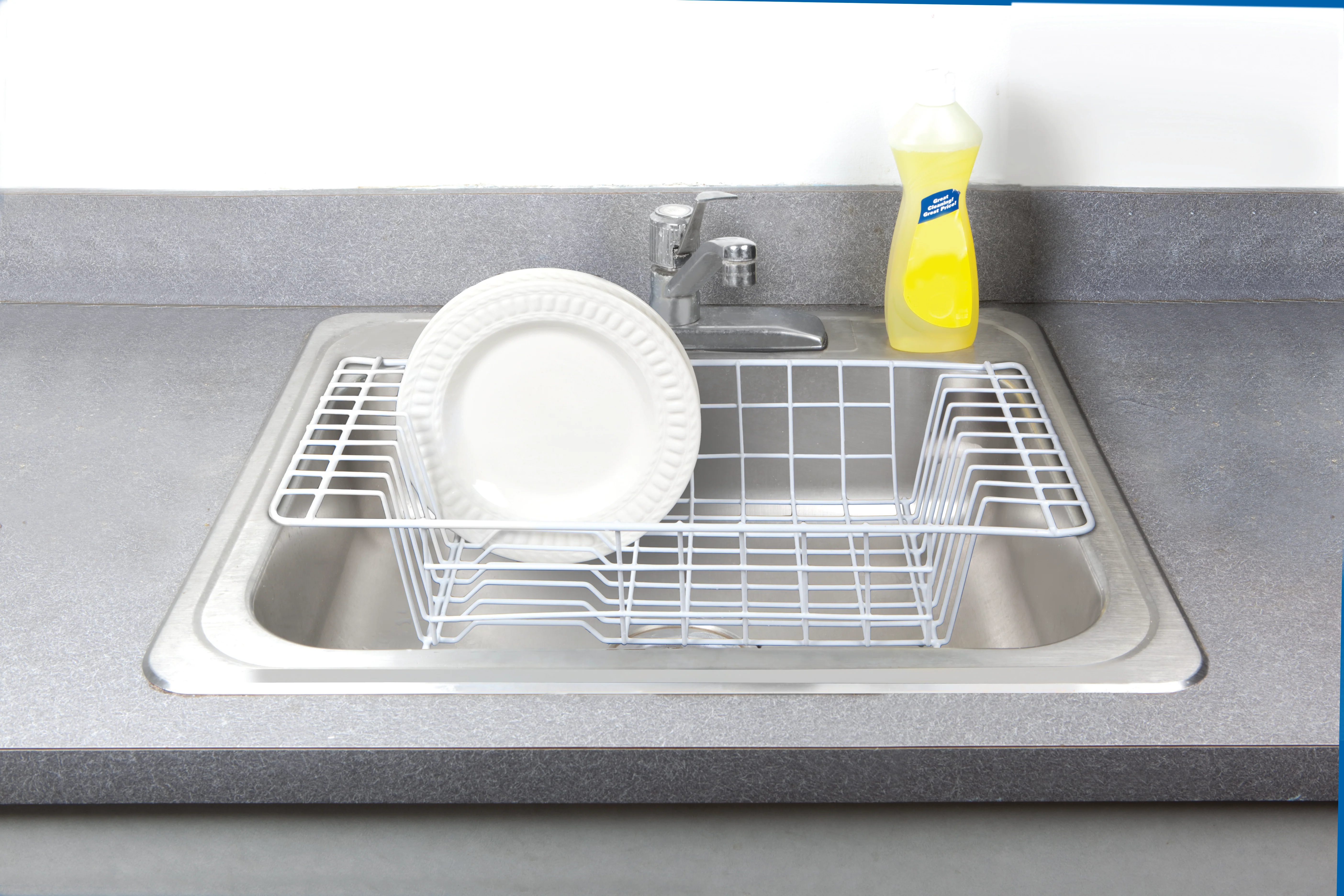 Kitchen Details Over the Sink Dish Rack in White - Image 2