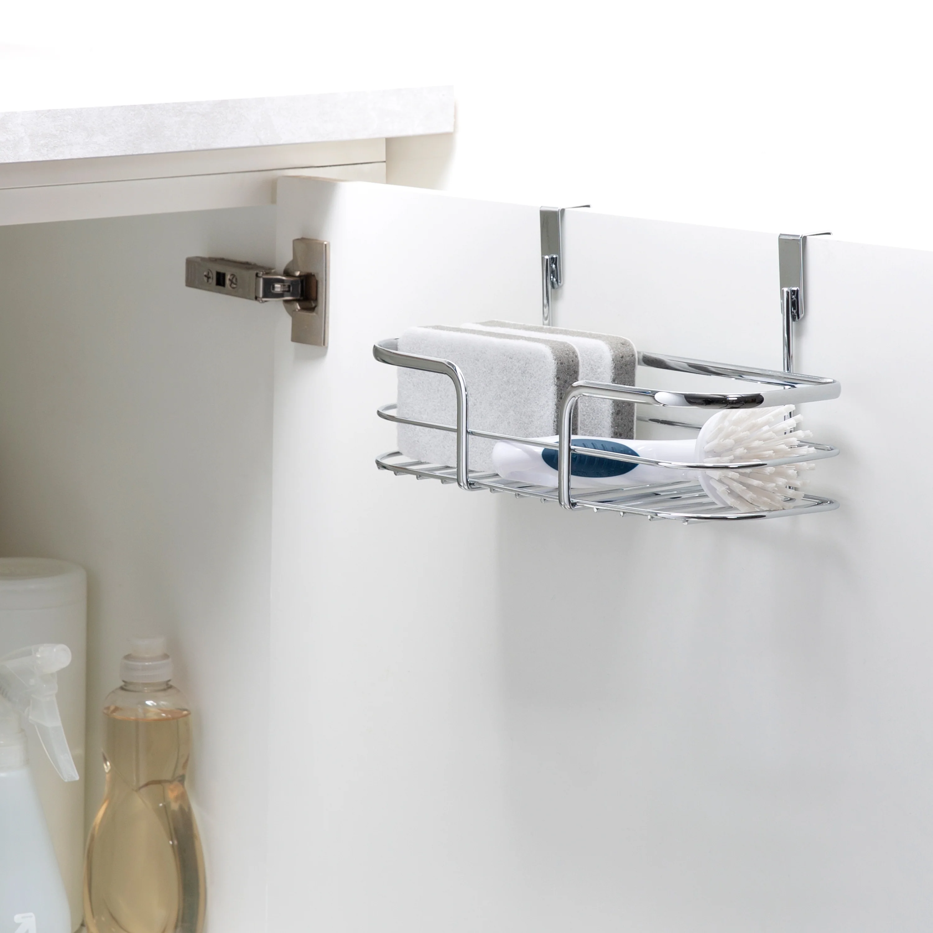 Kitchen Details Small Over the Cabinet Organizer in Chrome - Image 4