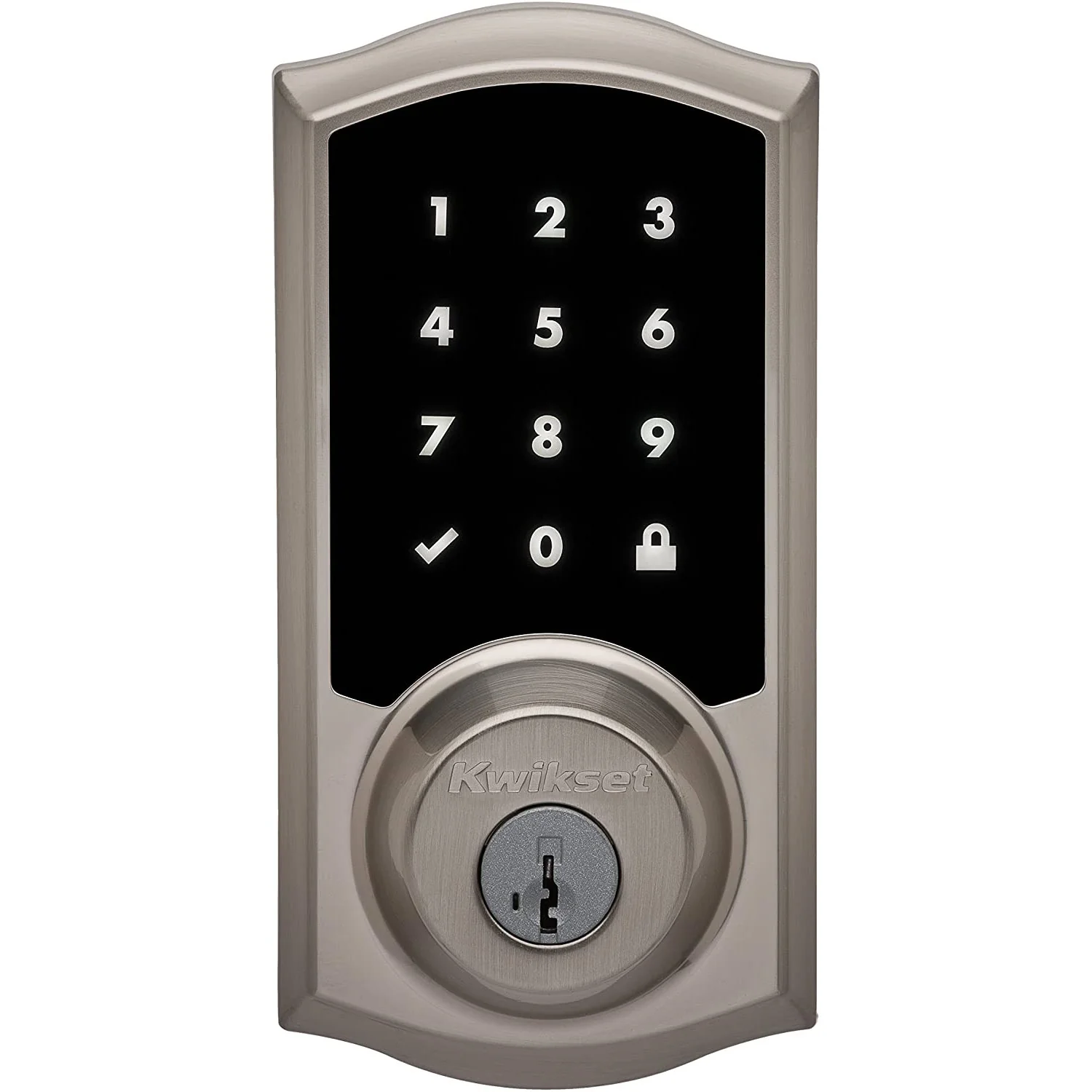Kwikset Premis Traditional Touchscreen Smart Lock Deadbolt, Apple Homekit, Satin Nickel