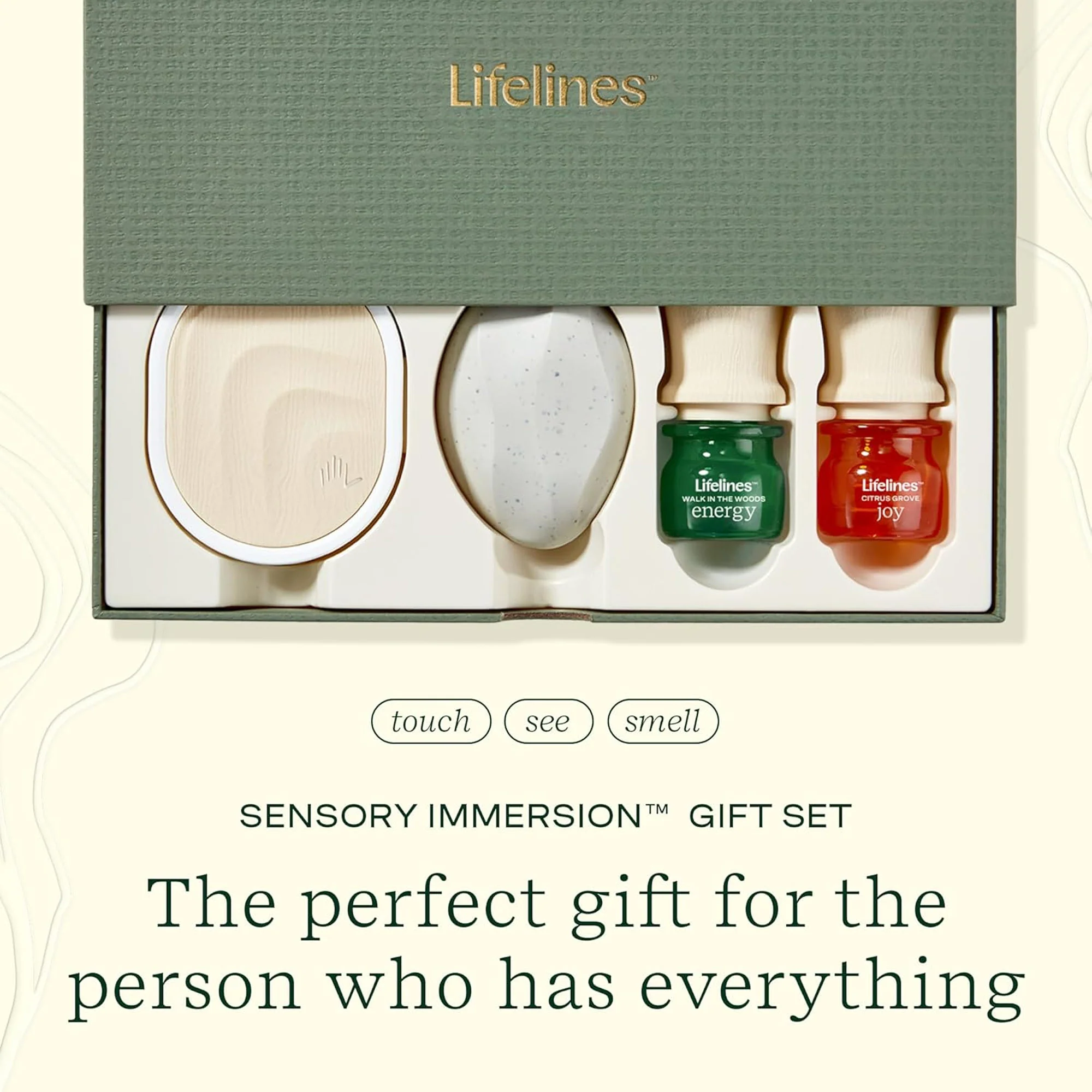 Lifelines Unique Sensory Immersion Grounding Stone Gift Set, Citrus - Image 2