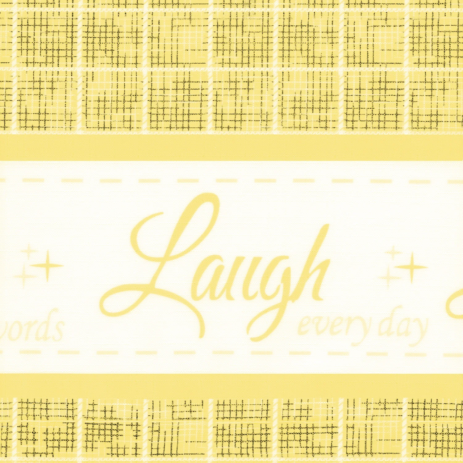 Live Laugh Love 3-Piece Kitchen Curtain Set, Yellow, Tiers 58x36, Swag 58x14 Inches - Image 4