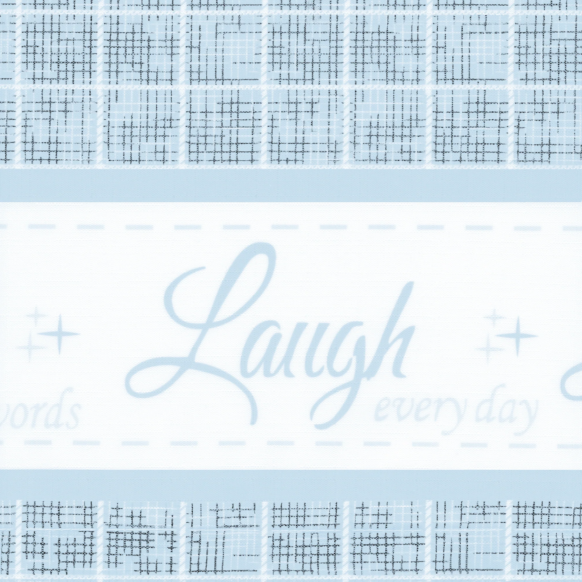 Live, Love, Laugh Window Curtain Tier Pair and Valance Set - 58x24 - Light Blue - Image 2
