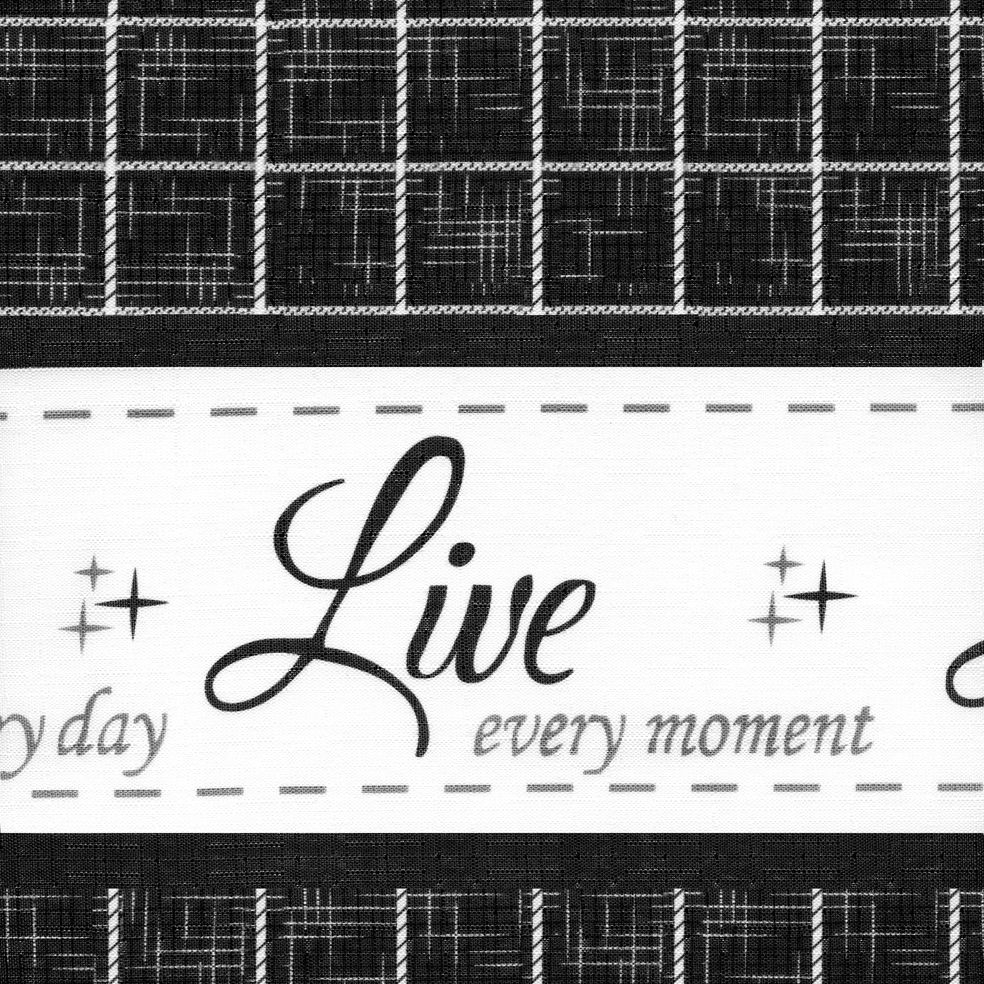 Live, Love, Laugh Window Curtain Valance - 58x14 - Charcoal - Image 3