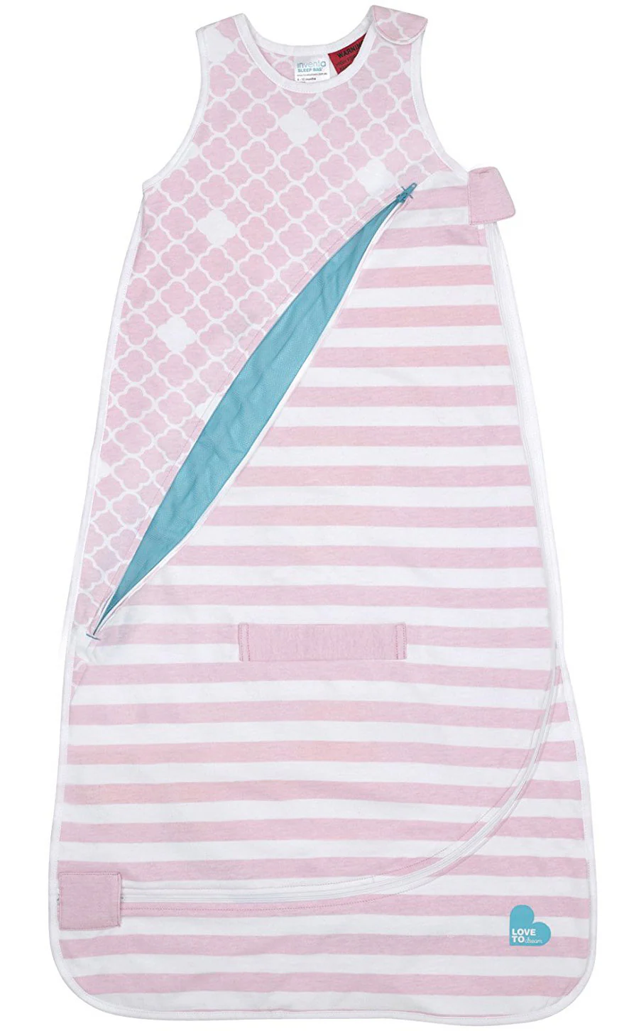 Love To Dream Inventa Cotton Sleep Bag, Lightweight, Pink, 4-12 Months - Image 2
