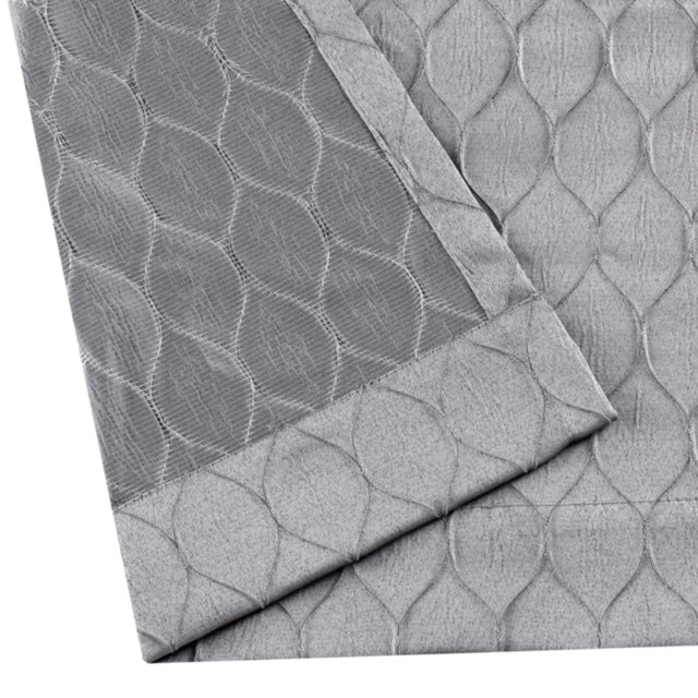 Mackenna Ogee Jacquard Grommet Window Panel, Gray, 52x84 Inches - Image 4