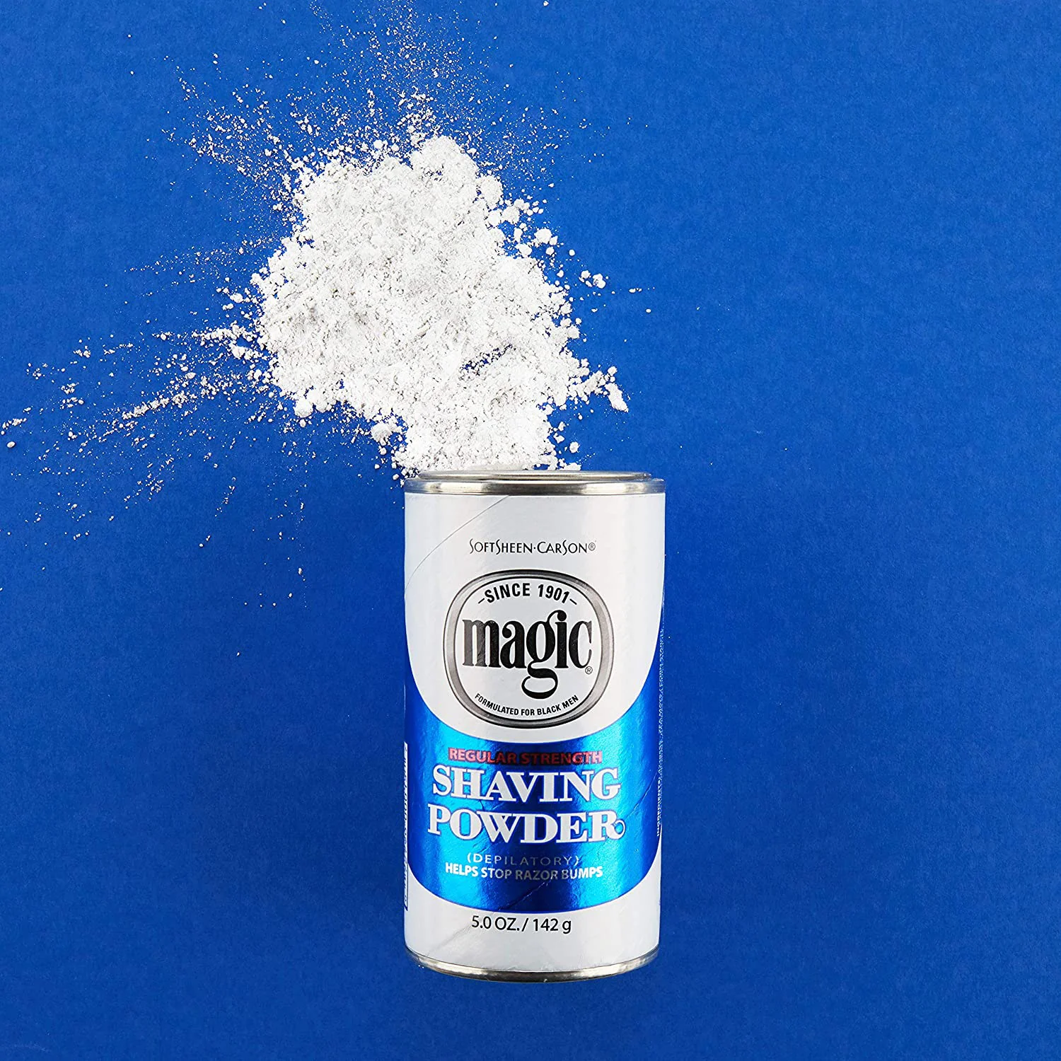 Magic Regular Razorless Shaving Powder for Men, Blue, 5 Ounces - Image 3
