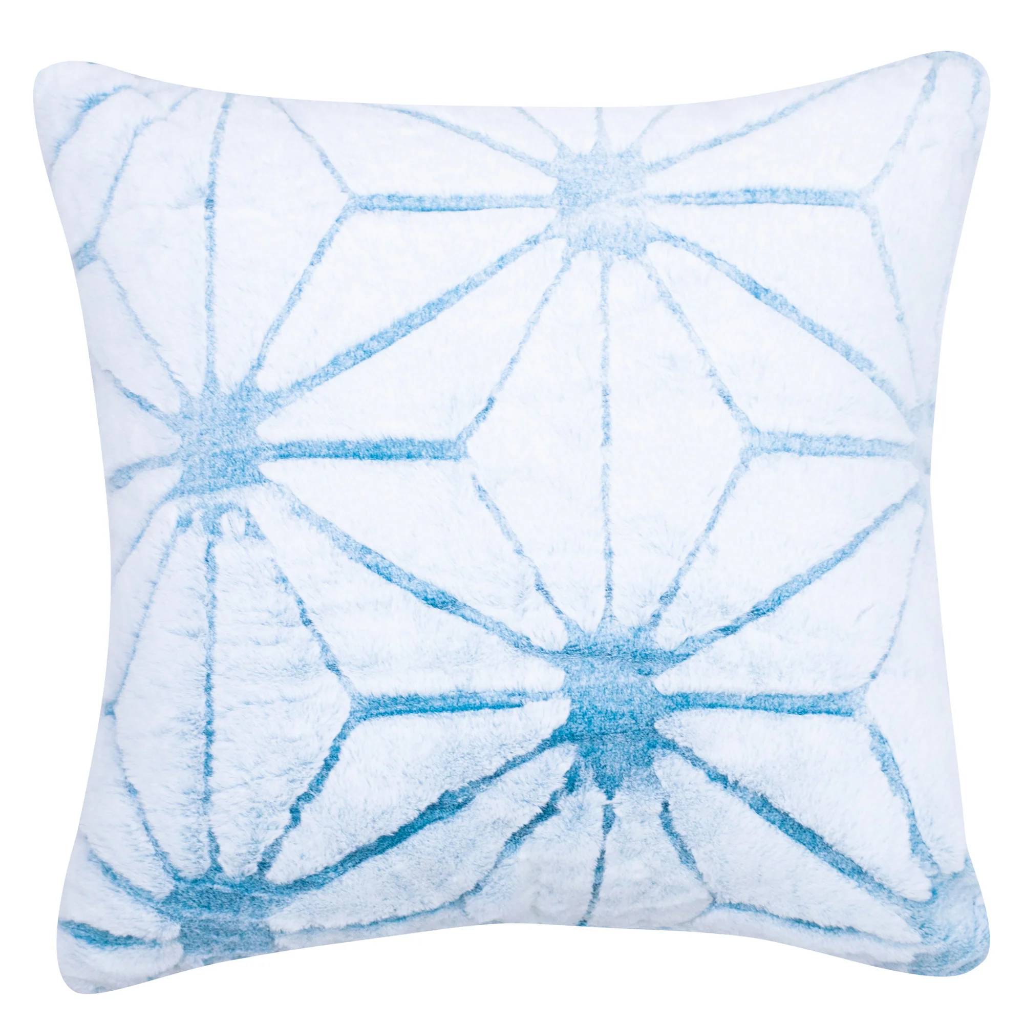 Marcus Geometric Design Faux Fur Decorative Throw Pillow, 20x20 Inches - Image 4