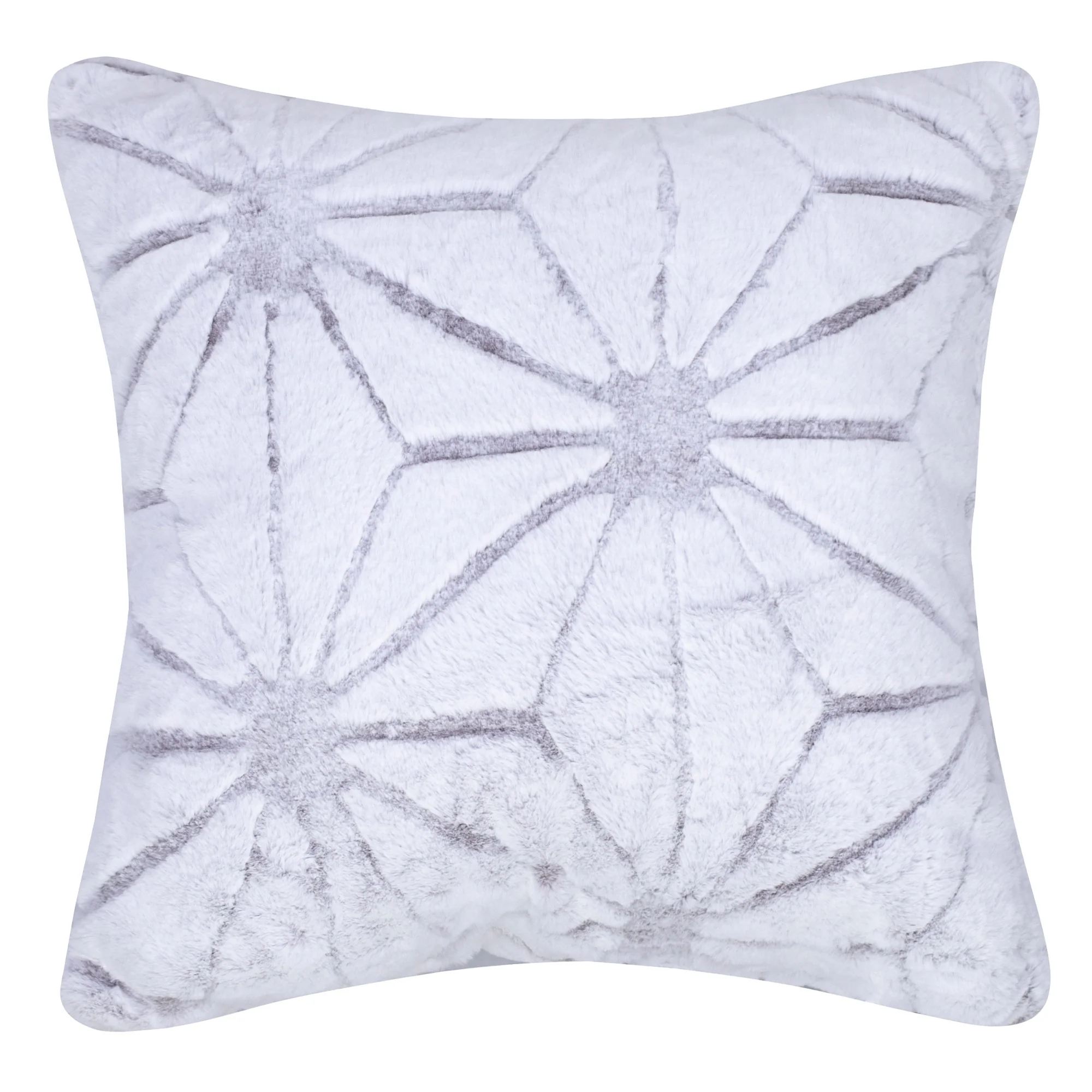 Marcus Geometric Design Faux Fur Decorative Throw Pillow, 20x20 Inches - Image 6