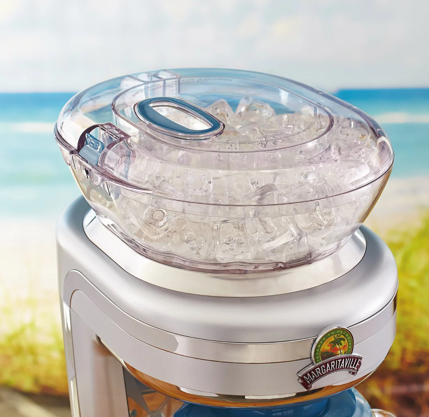 Margaritaville Key West Frozen Concoction Maker With Travel Bag, Silver-Blue - Image 3