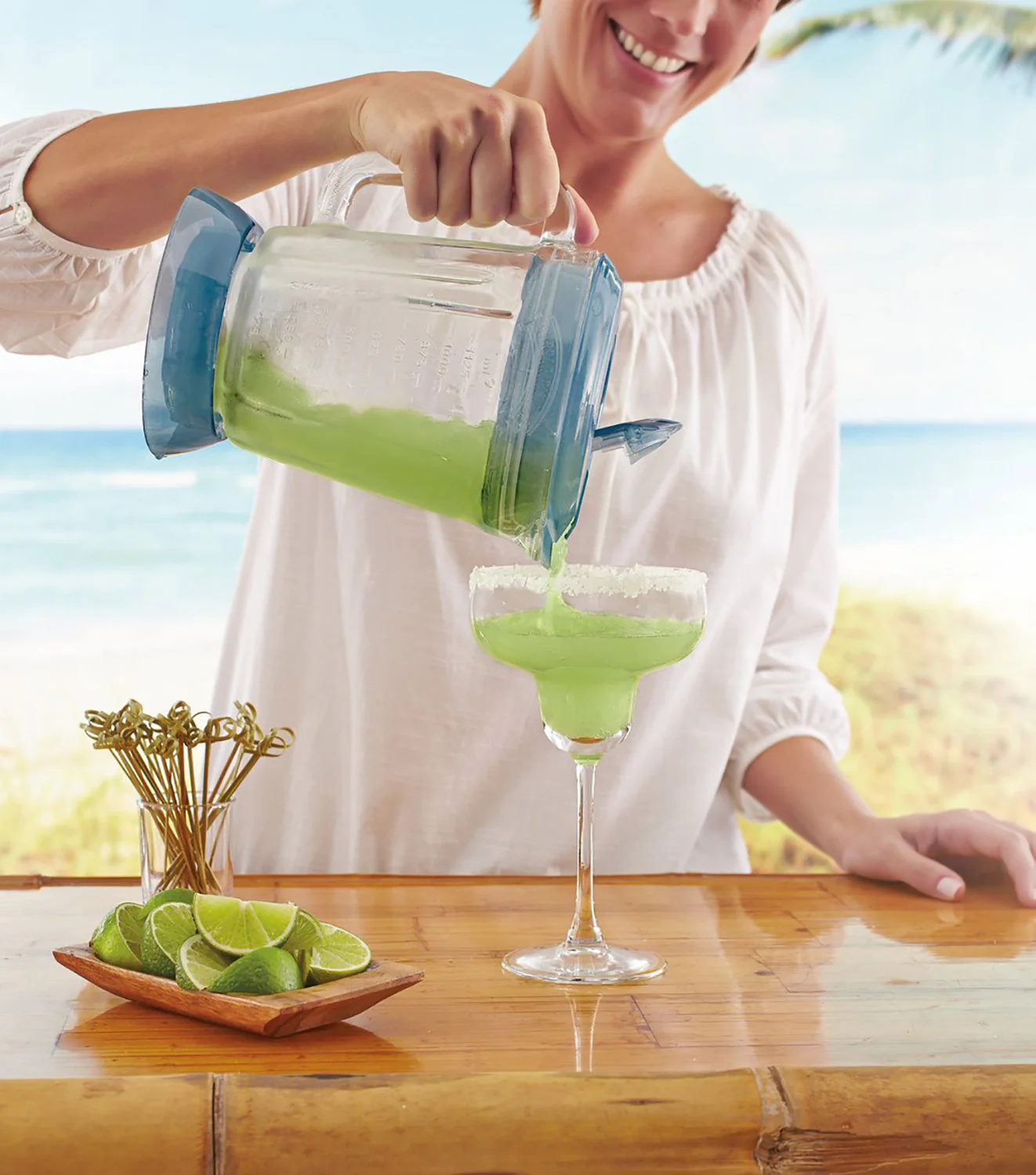 Margaritaville Key West Frozen Concoction Maker With Travel Bag, Silver-Blue - Image 5