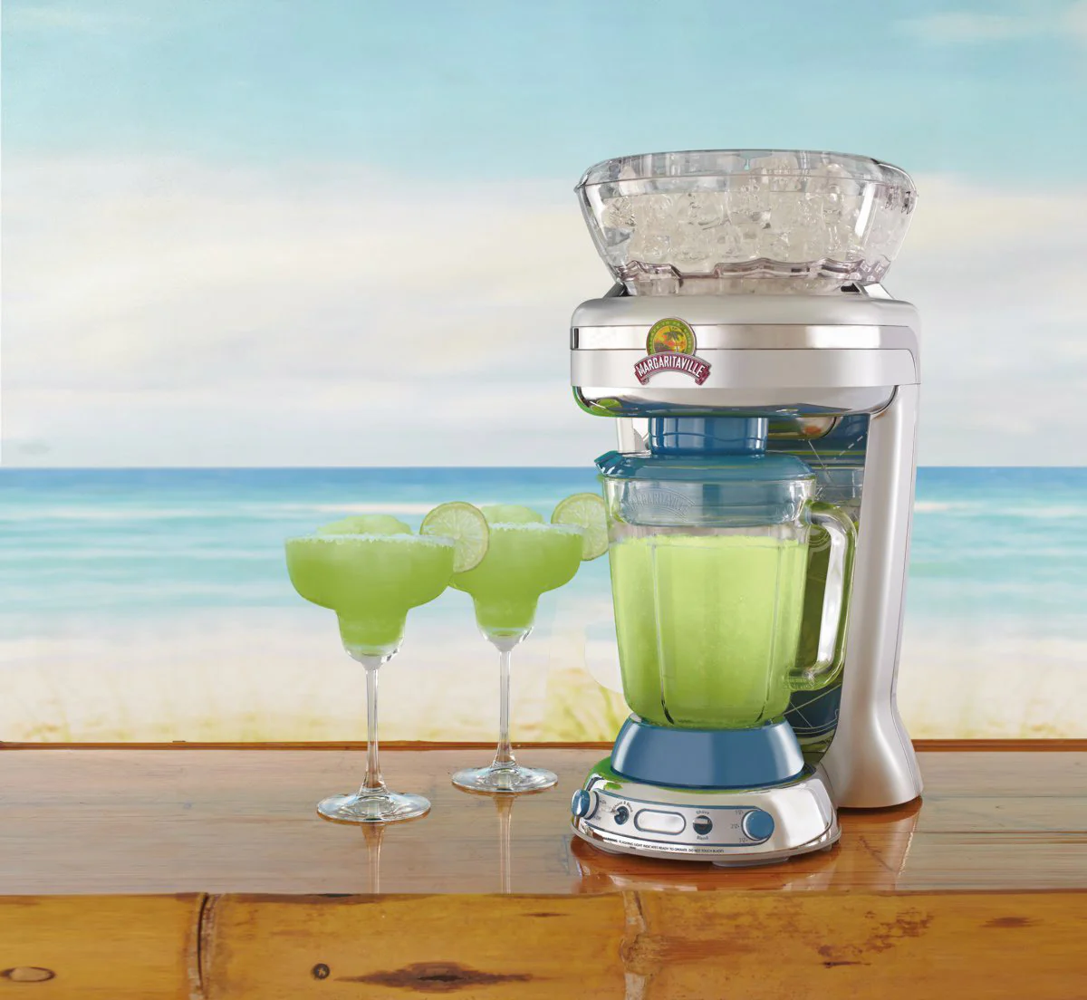 Margaritaville Key West Frozen Concoction Maker With Travel Bag, Silver-Blue - Image 6